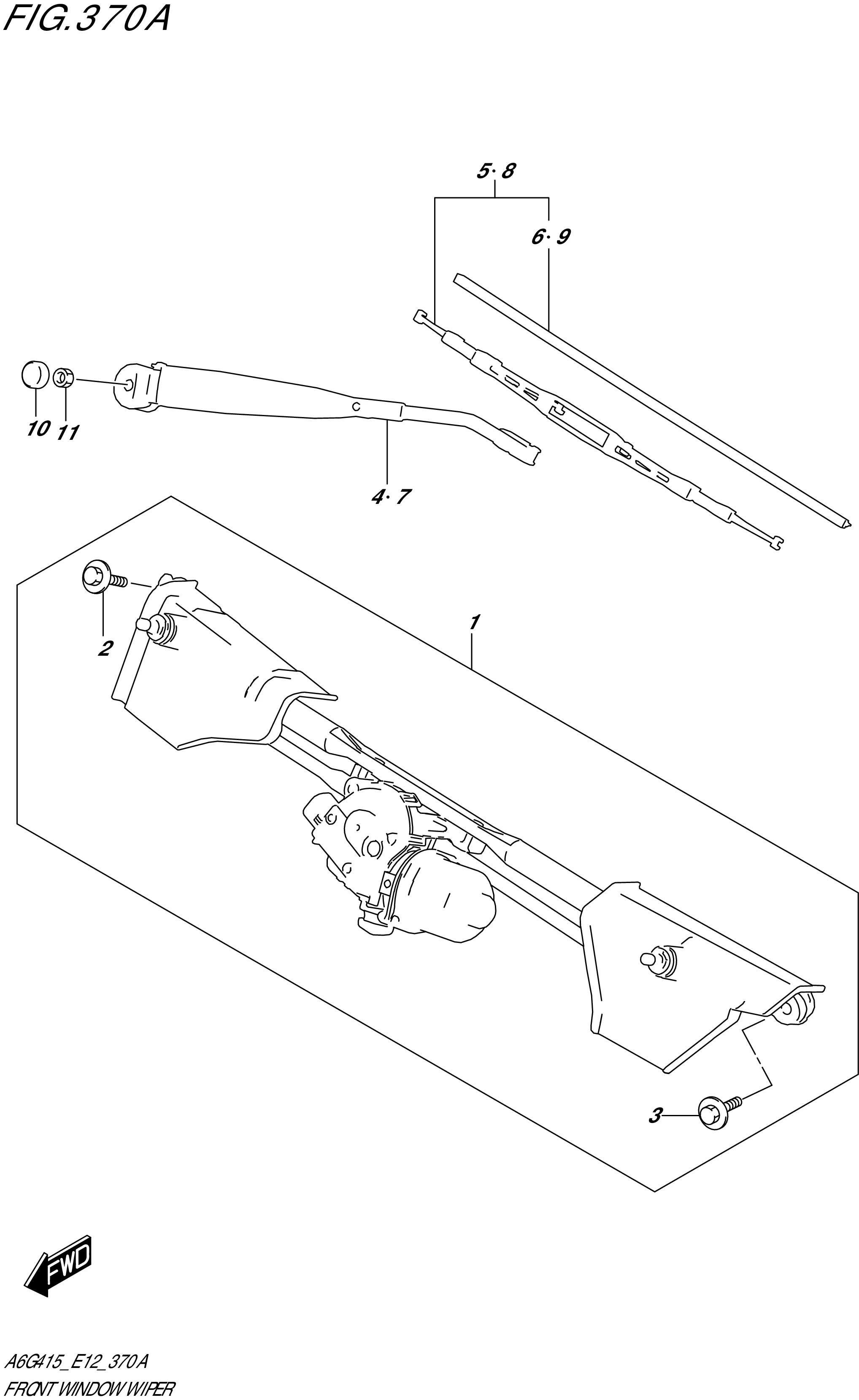 FIG. 370A- FRONT WINDOW WIPER