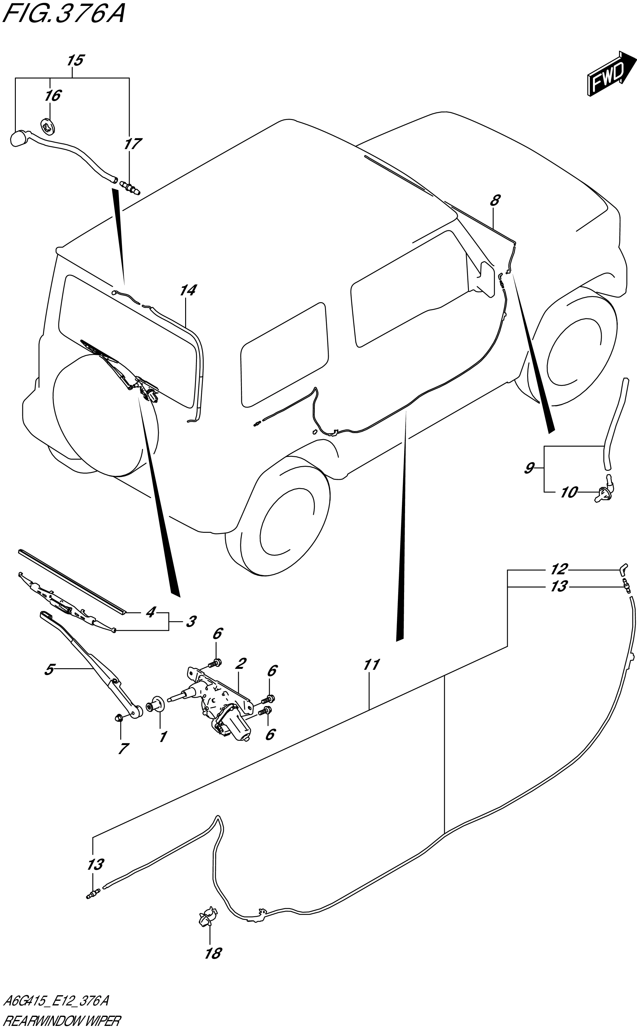 FIG. 376A- REAR WINDOW WIPER