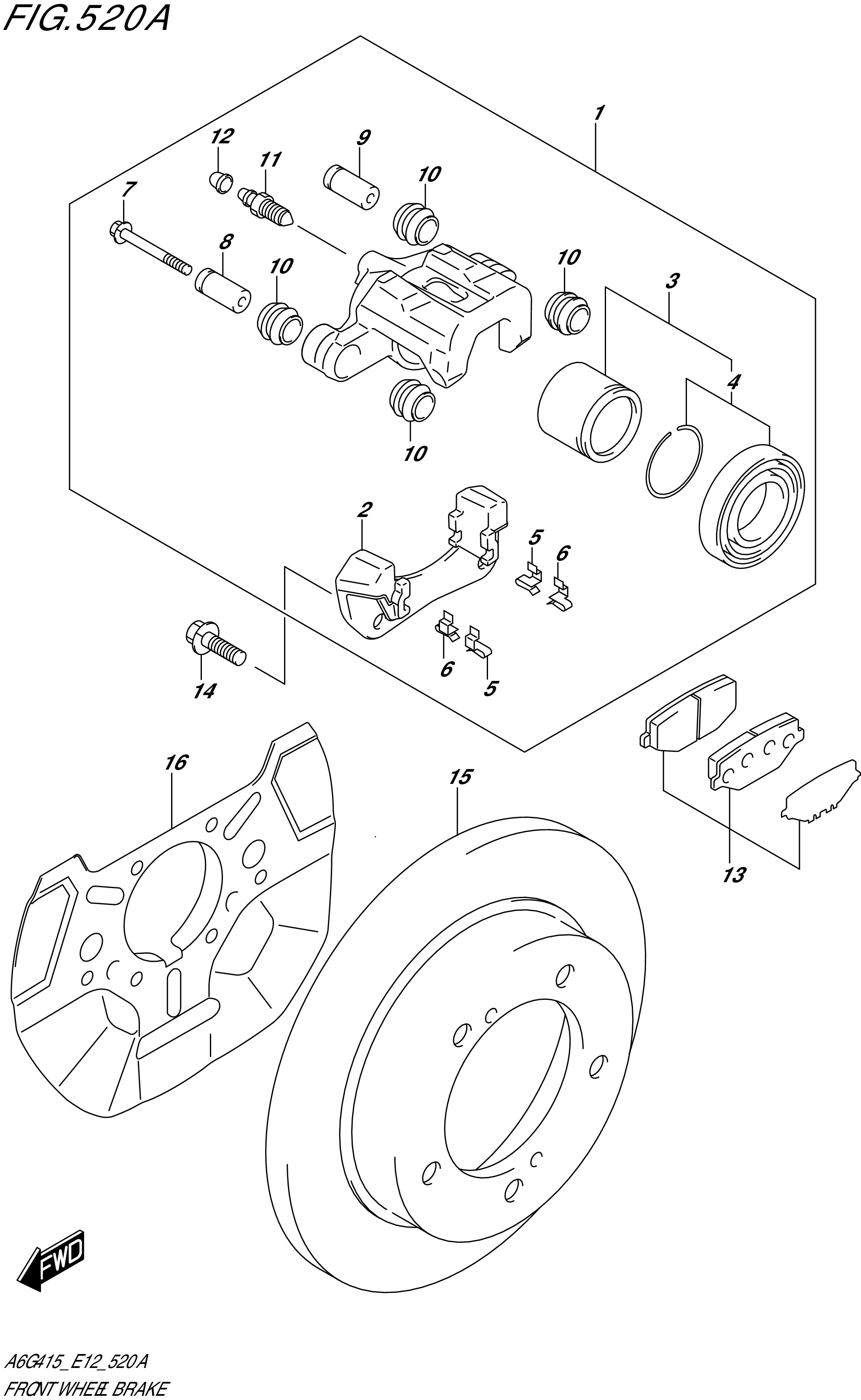 FIG. 520A- FRONT WHEEL BRAKE