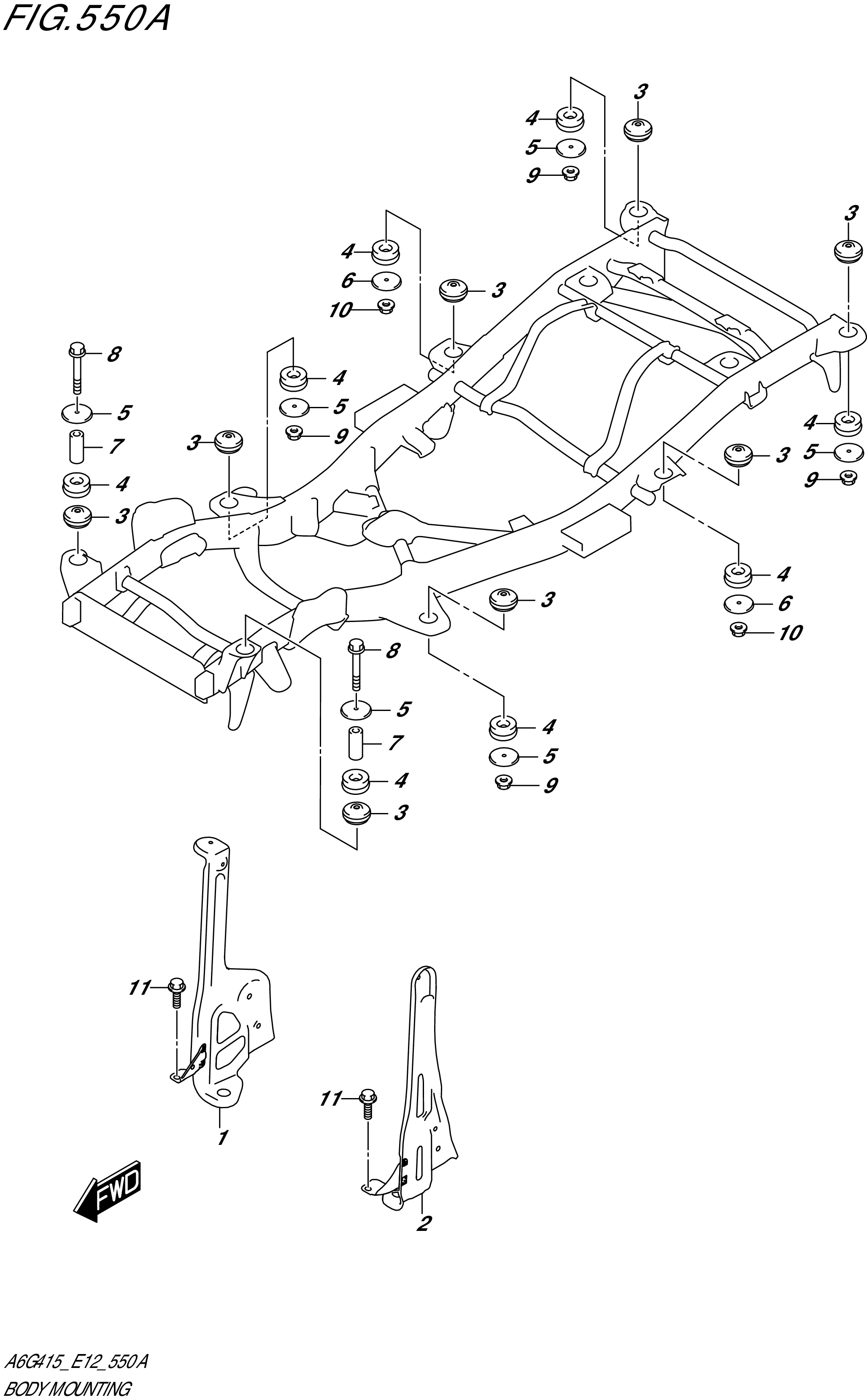 FIG. 550A- BODY MOUNTING