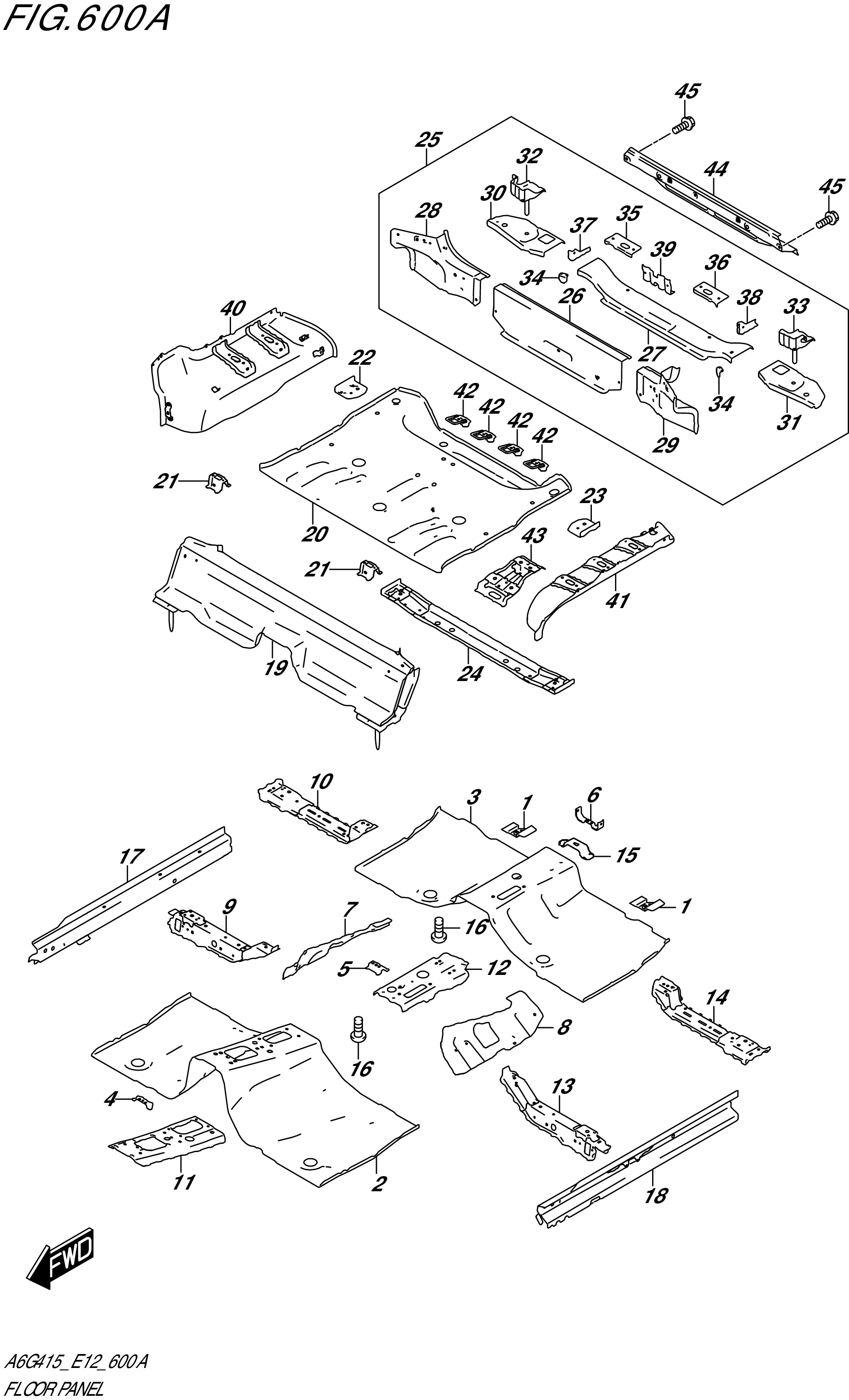 FIG. 600A- FLOOR PANEL (5MT)