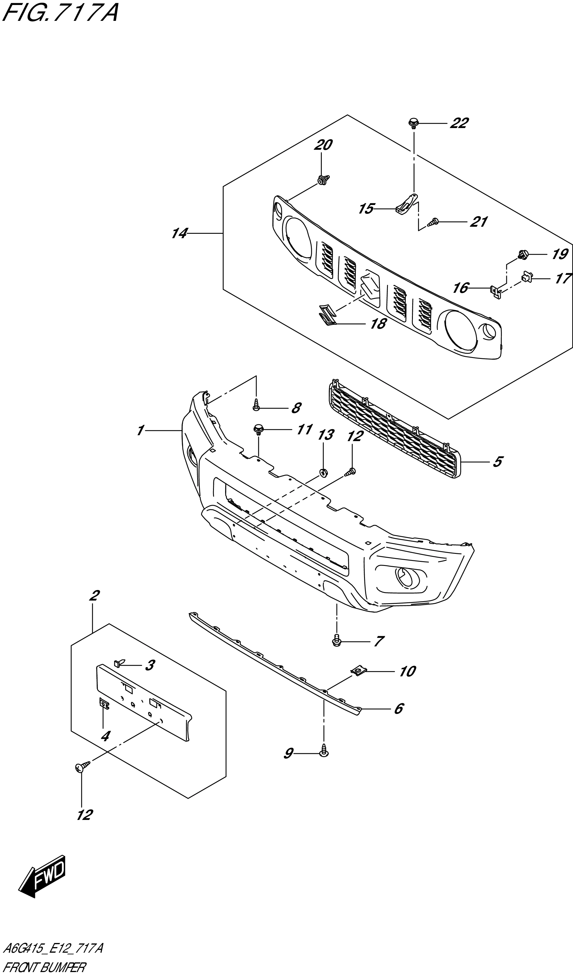 FIG. 717A- FRONT BUMPER