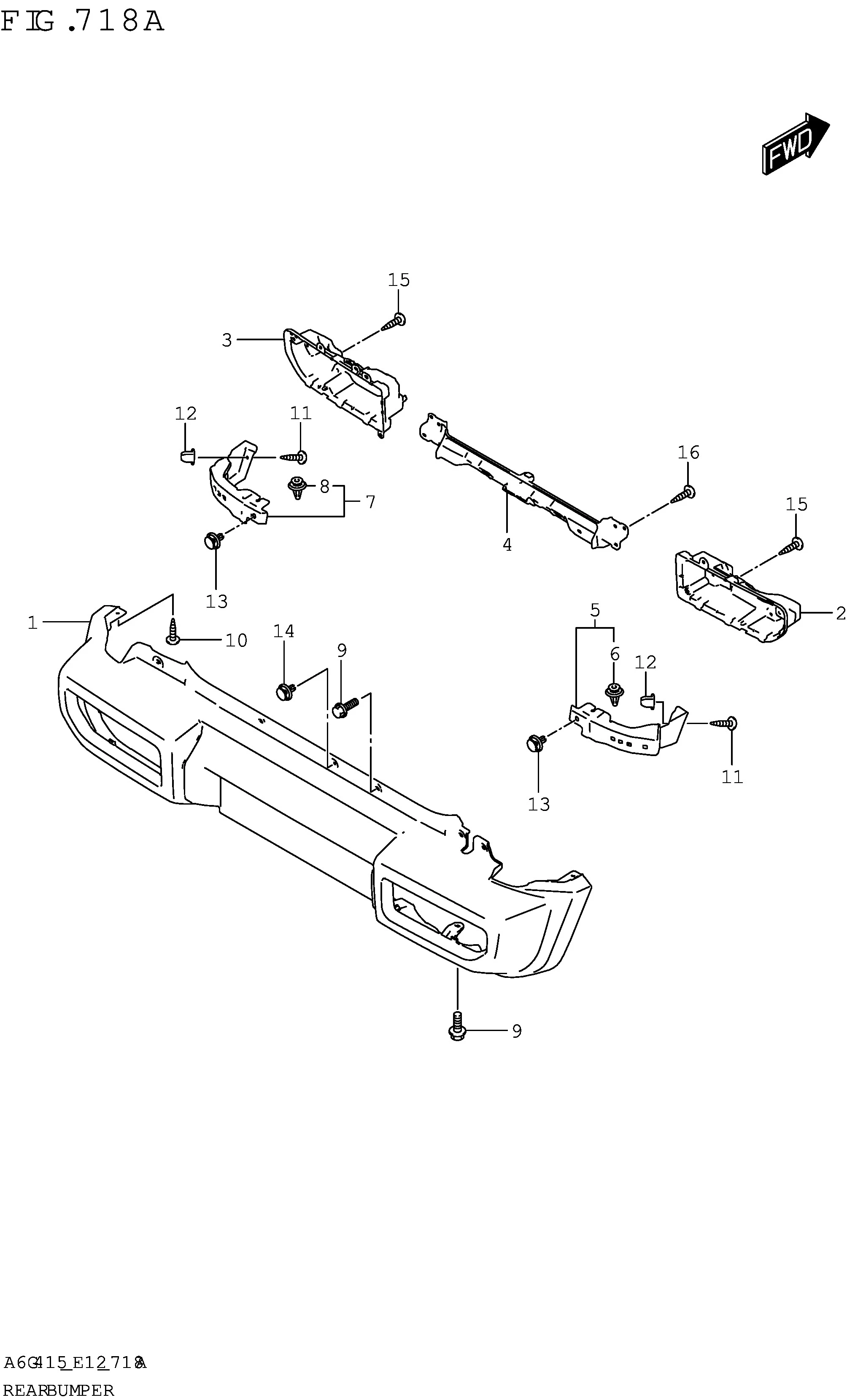FIG.718A-REAR BUMPER
