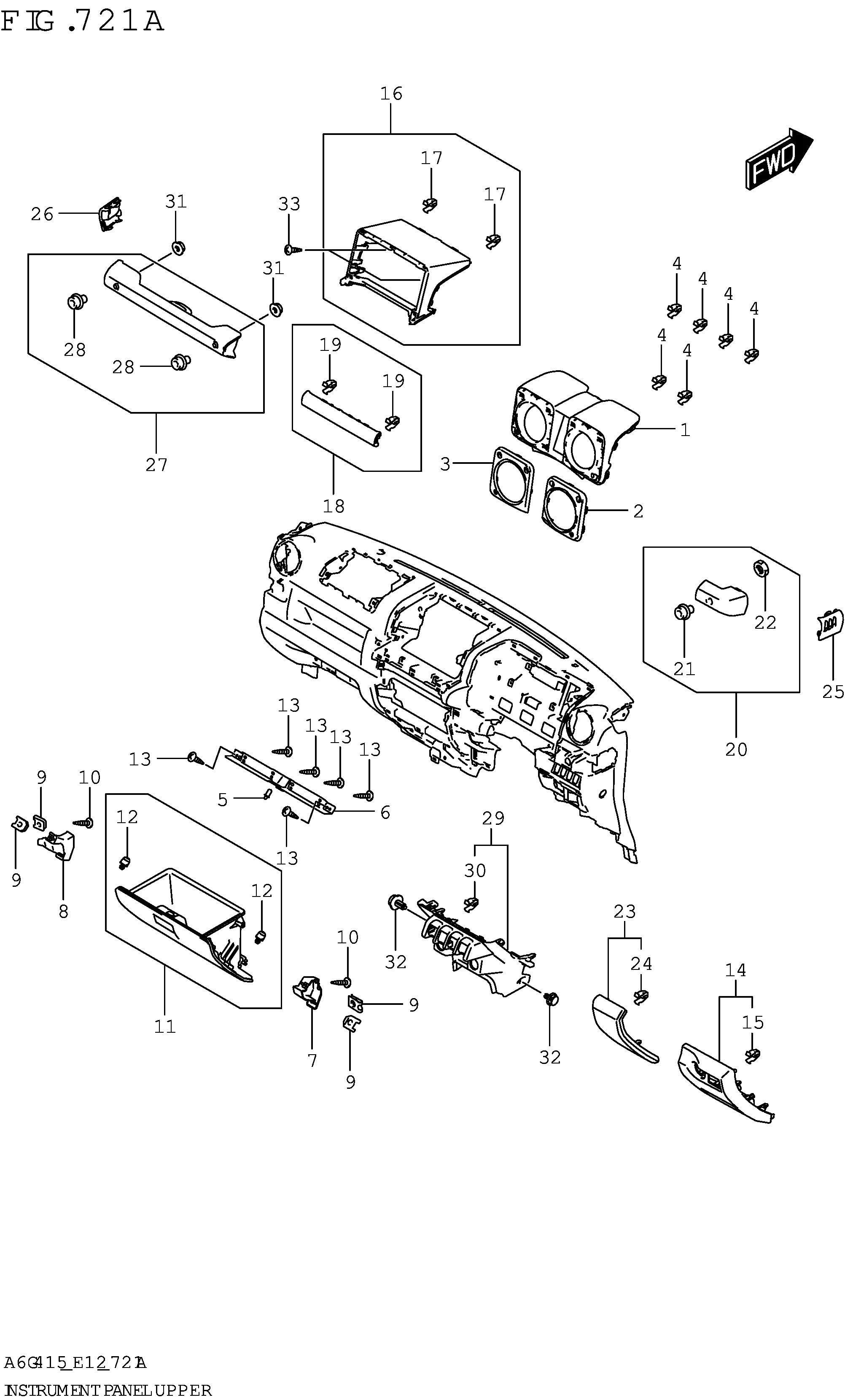 FIG.721A-INSTRUMENT PANEL UPPER