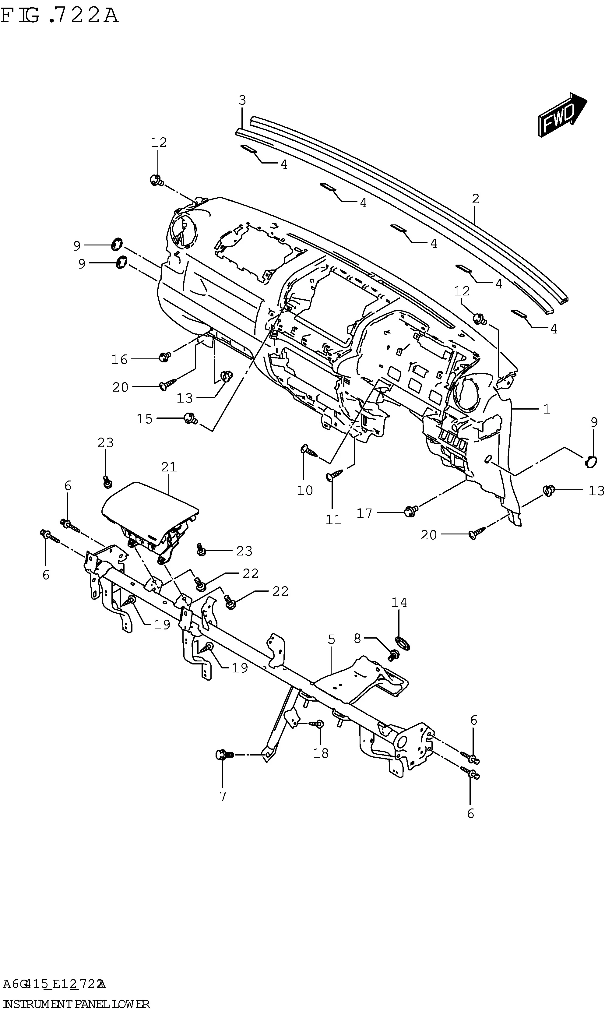 FIG.722A-INSTRUMENT PANEL LOWER