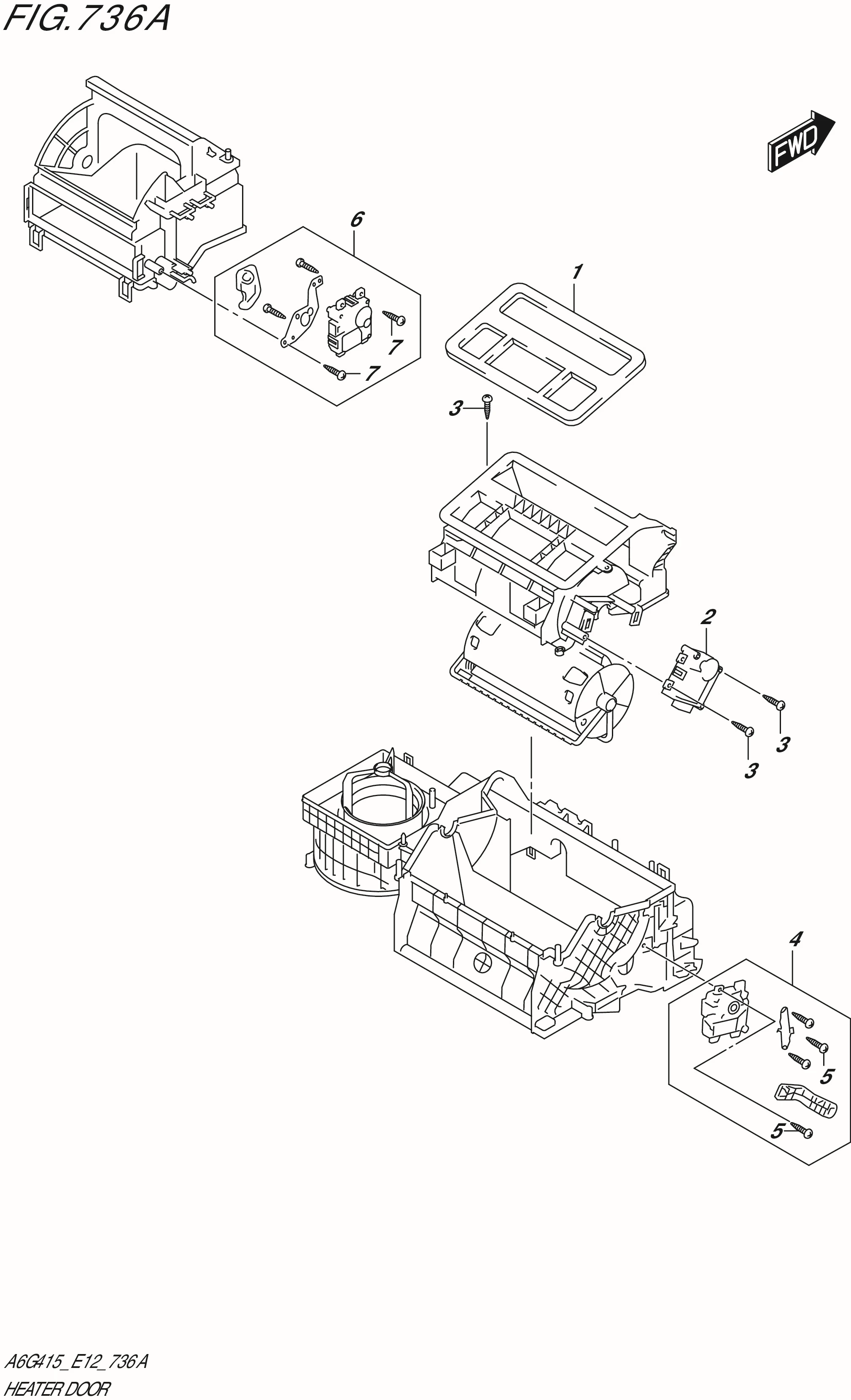 FIG.736A-HEATER DOOR