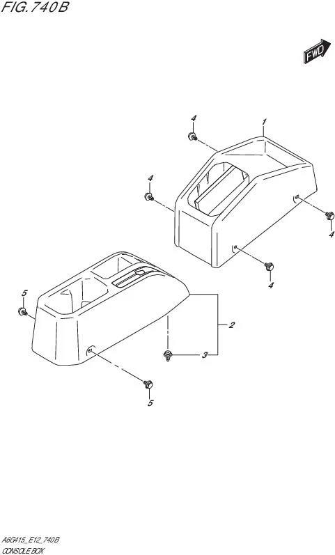 FIG.740B-CONSOLE BOX (4AT)