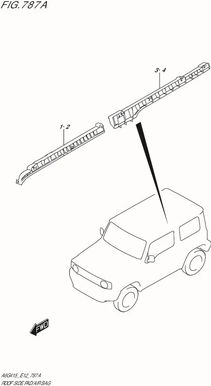 FIG.787A-ROOF SIDE PAD-AIR BAG