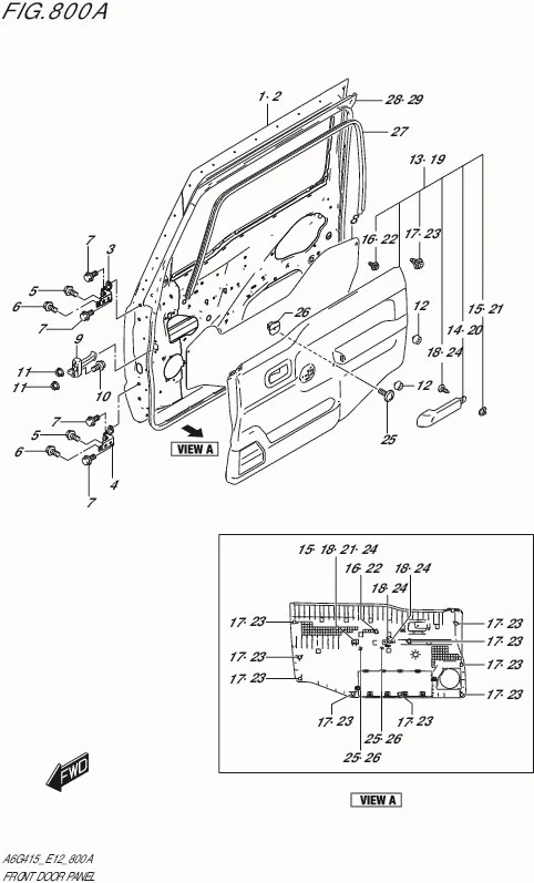 FIG.800A-FRONT DOOR PANEL
