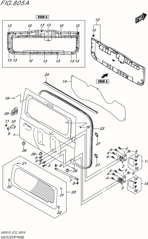 FIG.805A-BACK DOOR PANEL