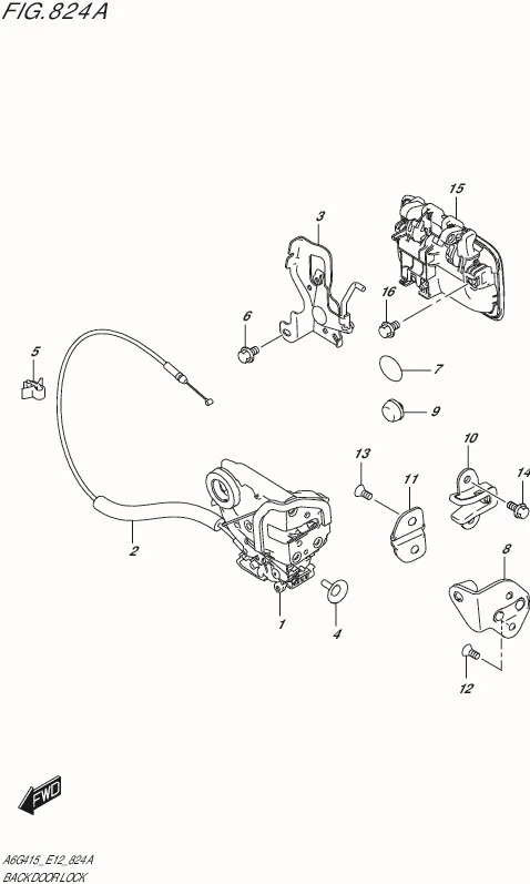 FIG.824A-BACK DOOR LOCK