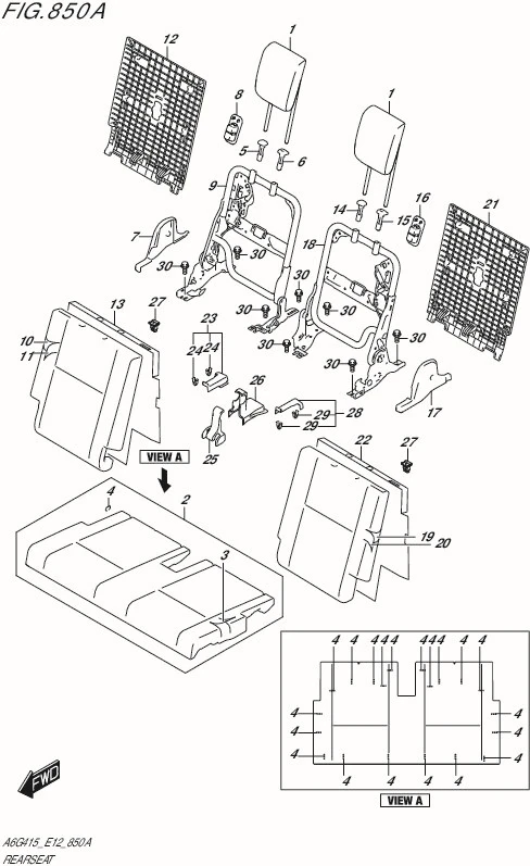 FIG.850A-REAR SEAT