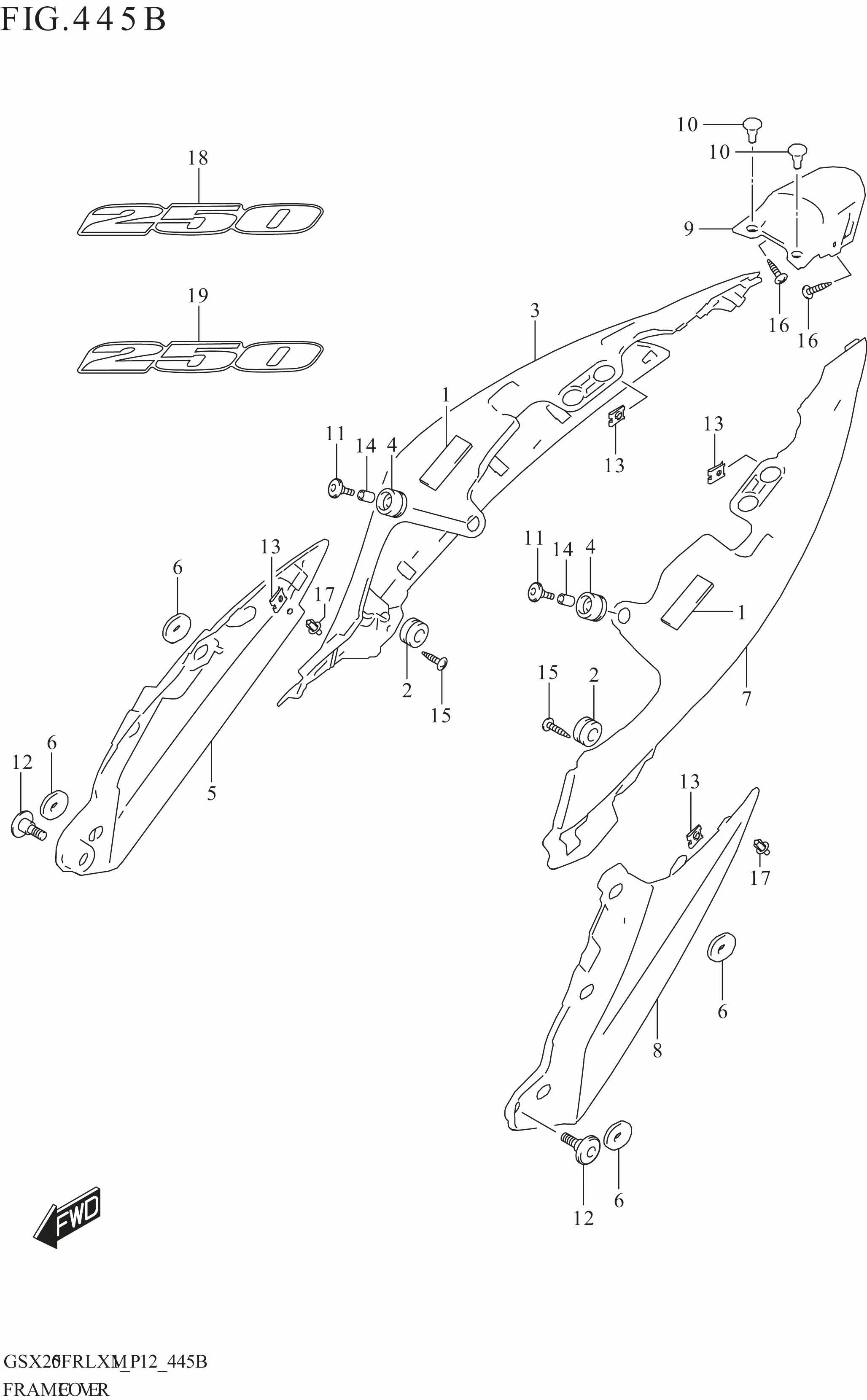 FRAME COVER (GSX250FRLX)