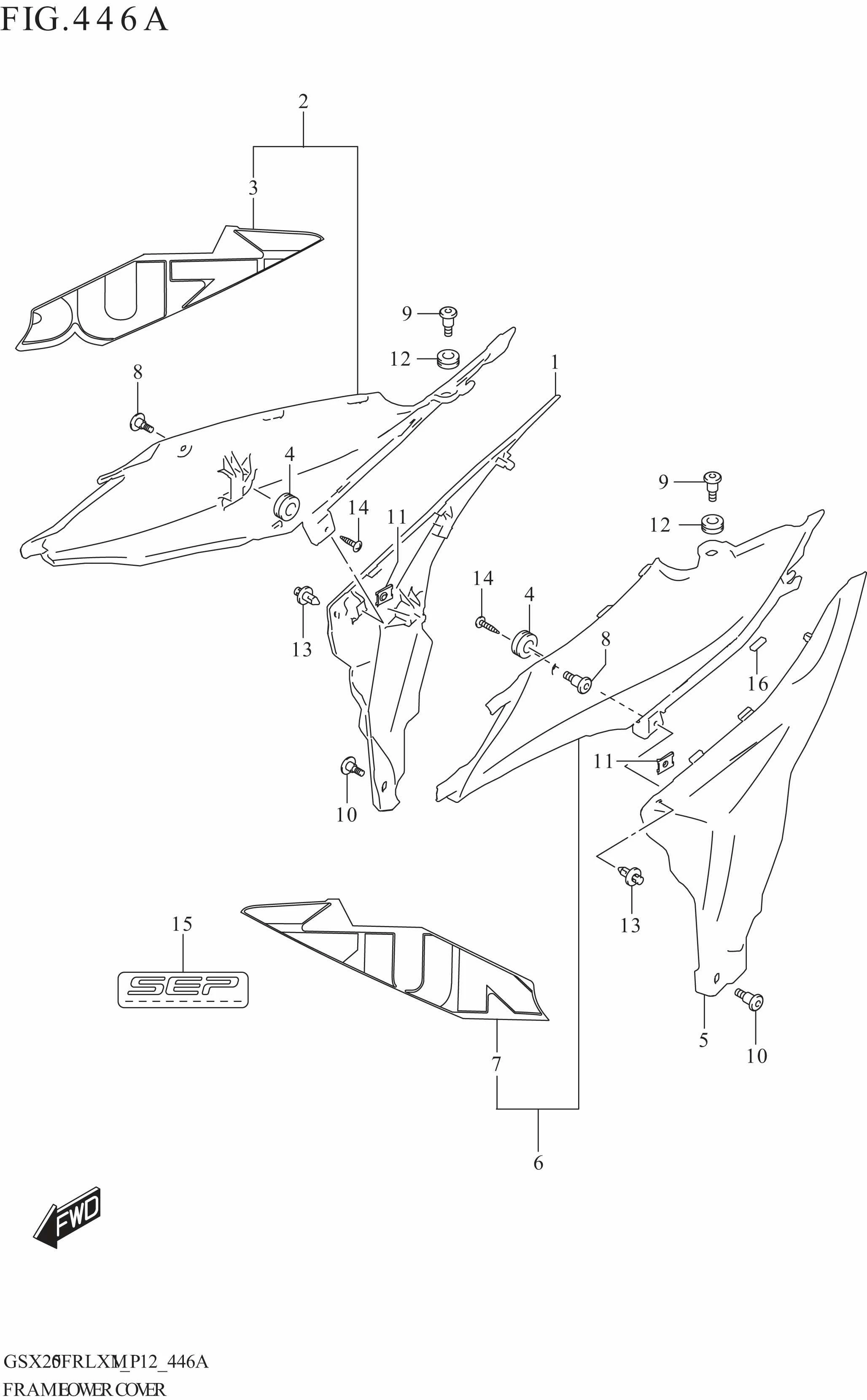 FRAME LOWER COVER (GSX250FRLZ)