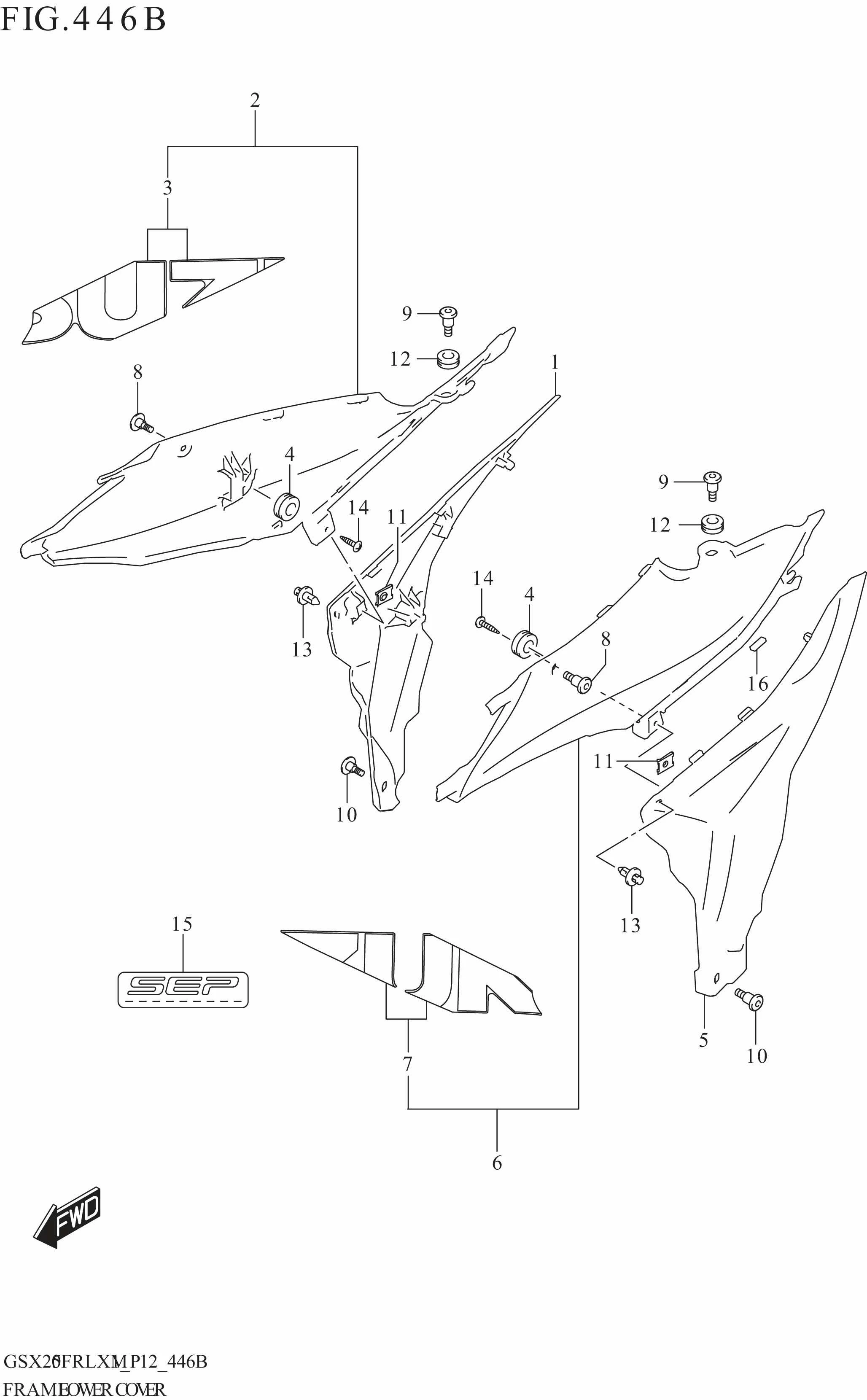 FRAME LOWER COVER (GSX250FRLX)