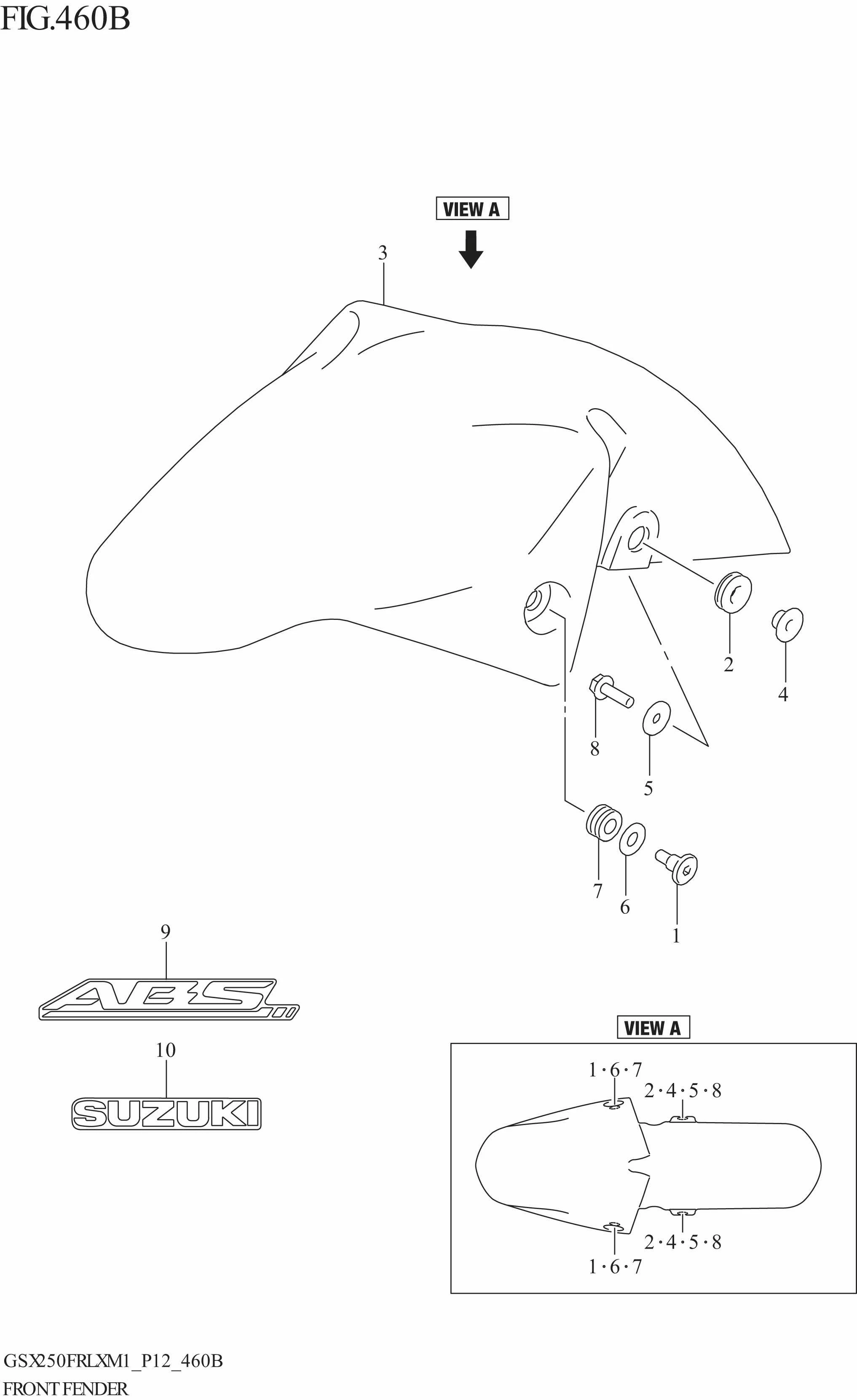 FRONT FENDER (GSX250FRLX)