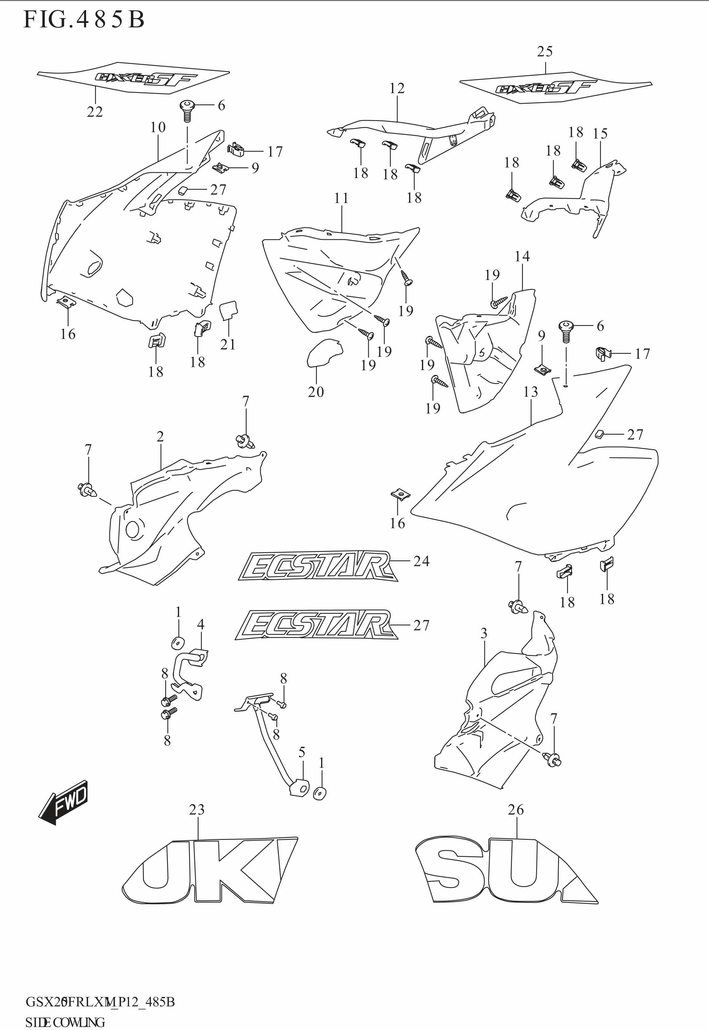 SIDE COWLING (GSX250FRLX)