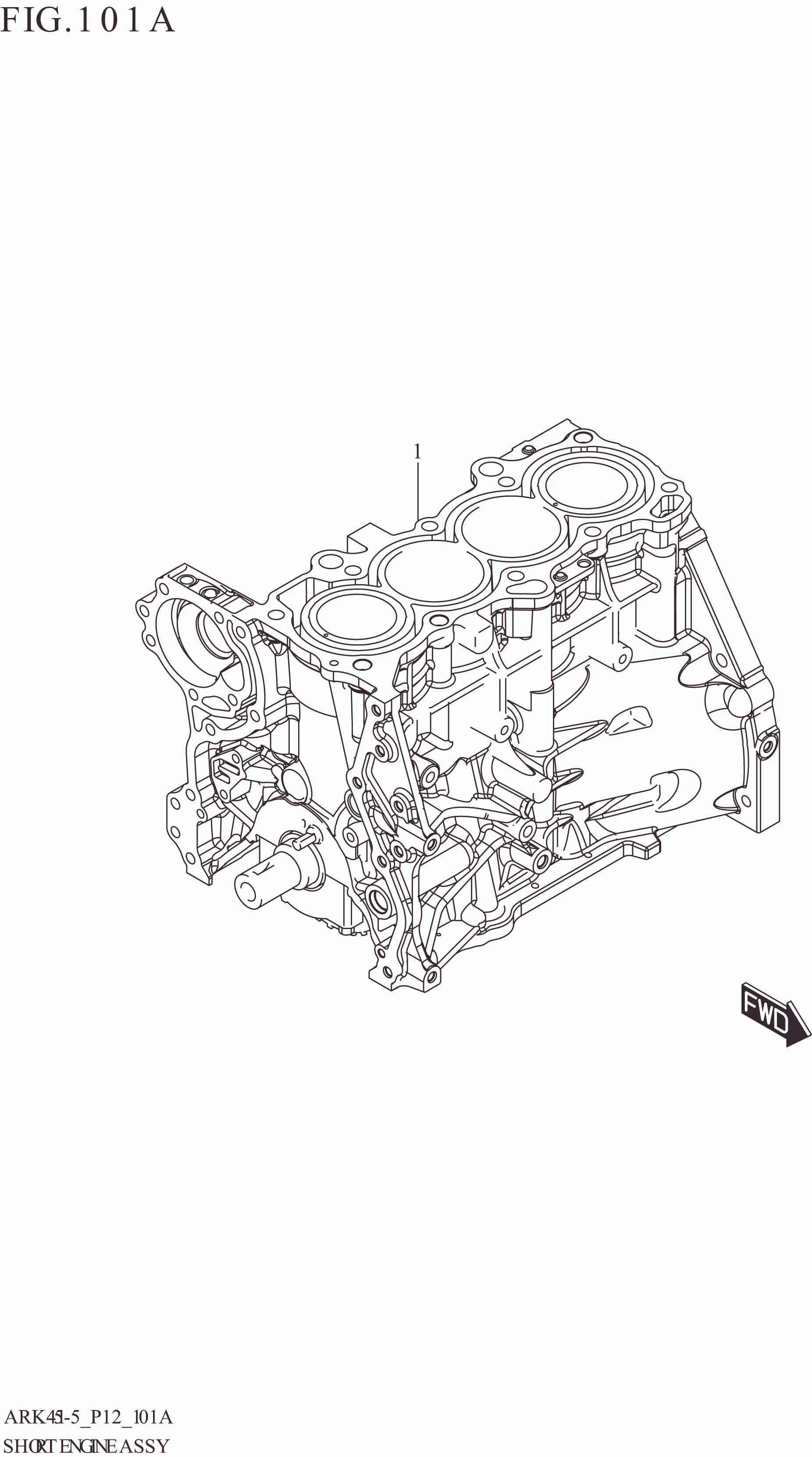 101A SHORT ENGINE ASSY