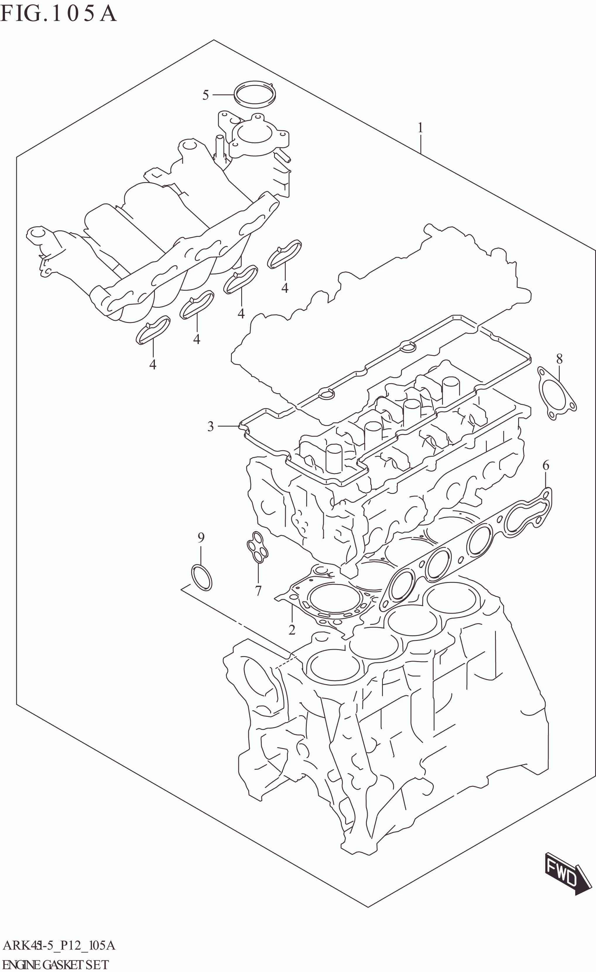 105A ENGINE GASKET SET