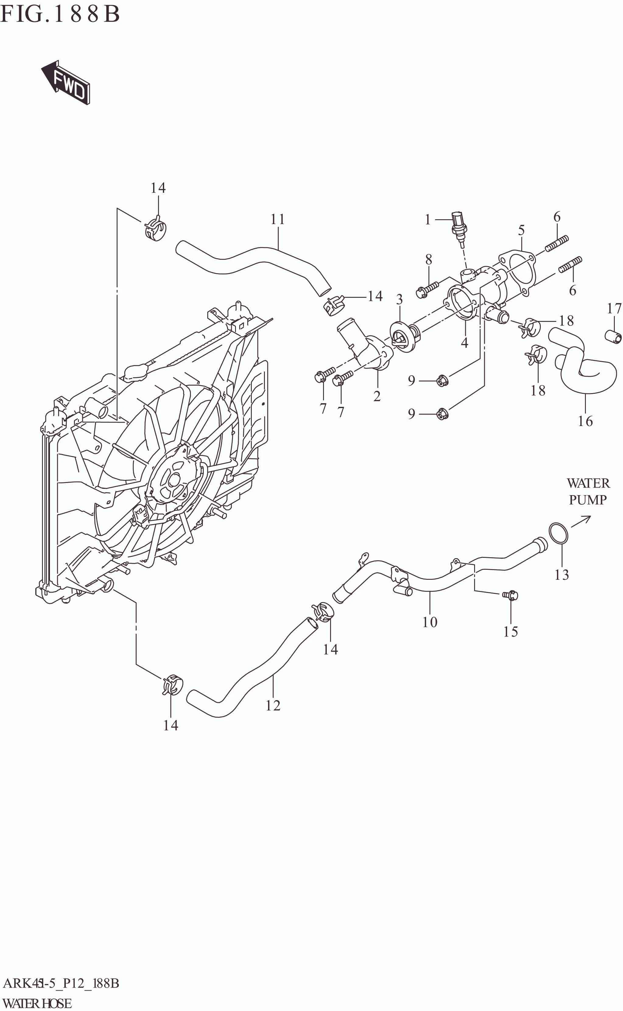 188B WATER HOSE (4AT:GL)