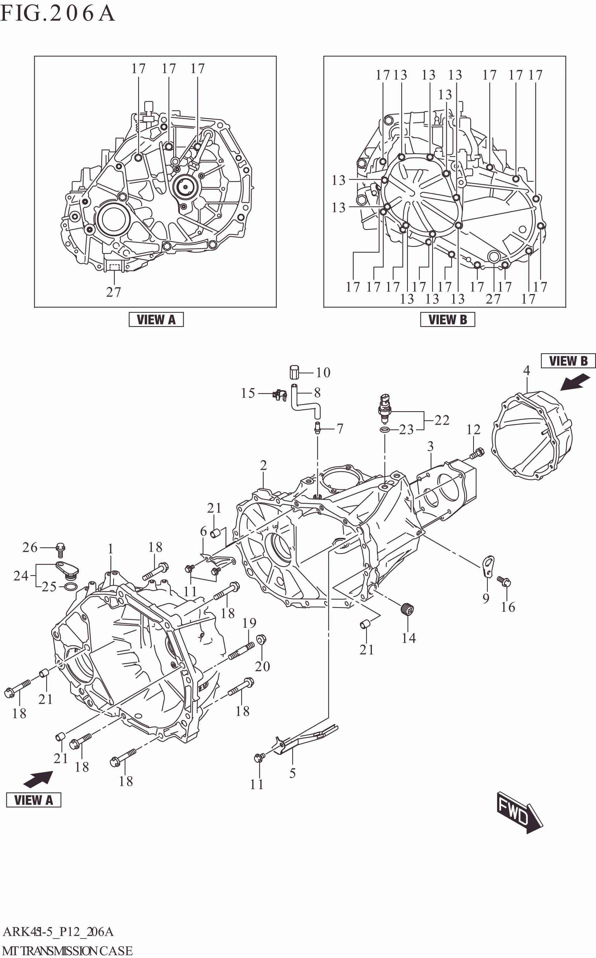 206A MT TRANSMISSION CASE (5MT)