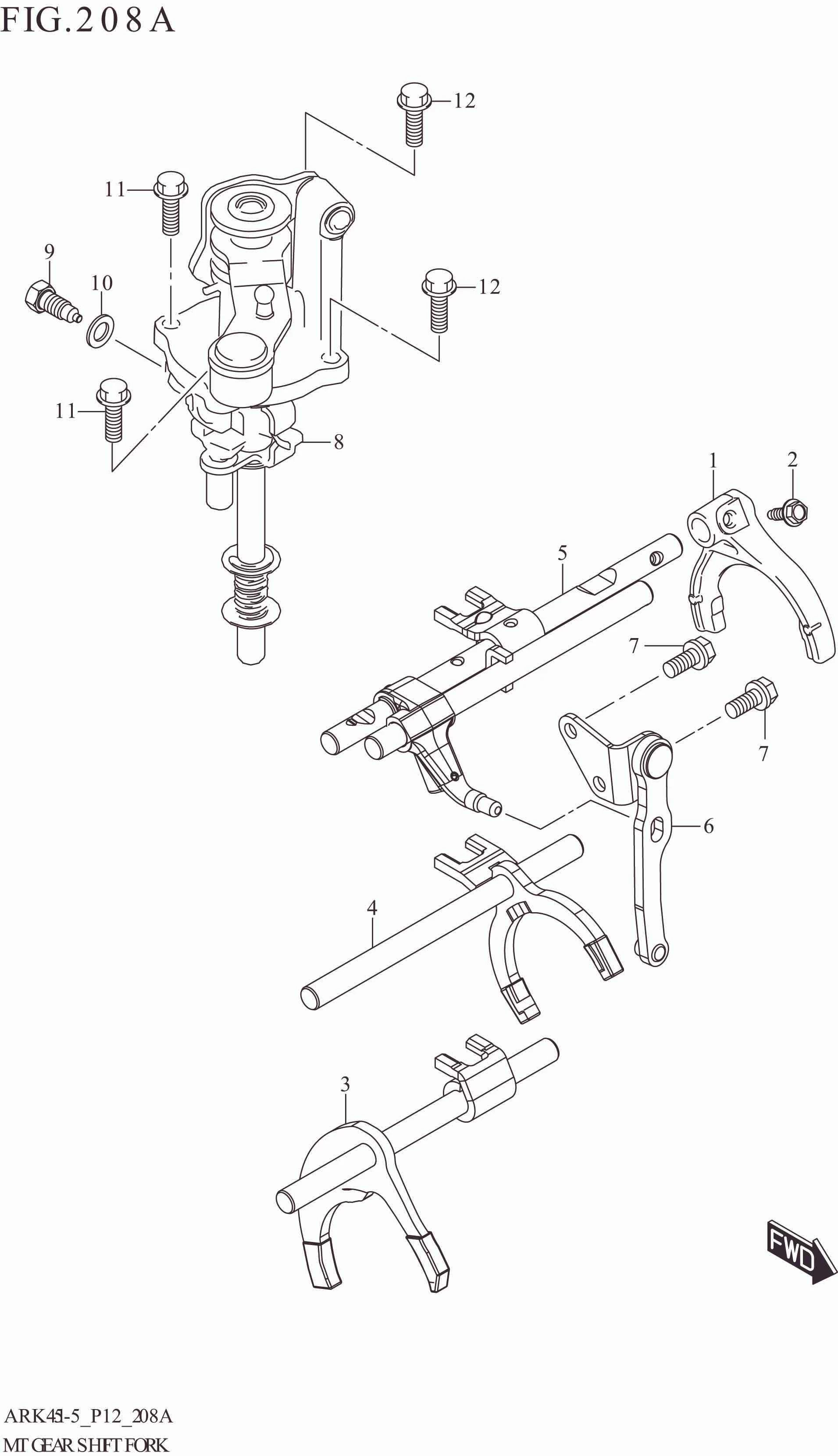 208A MT GEAR SHIFT FORK (5MT)