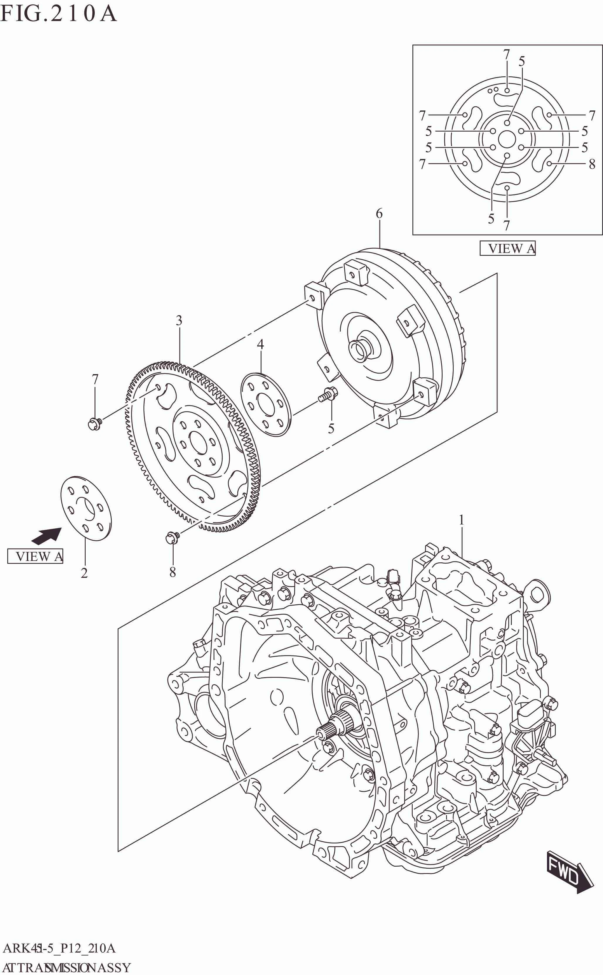 210A AT TRANSMISSION ASSY (4AT:GL)