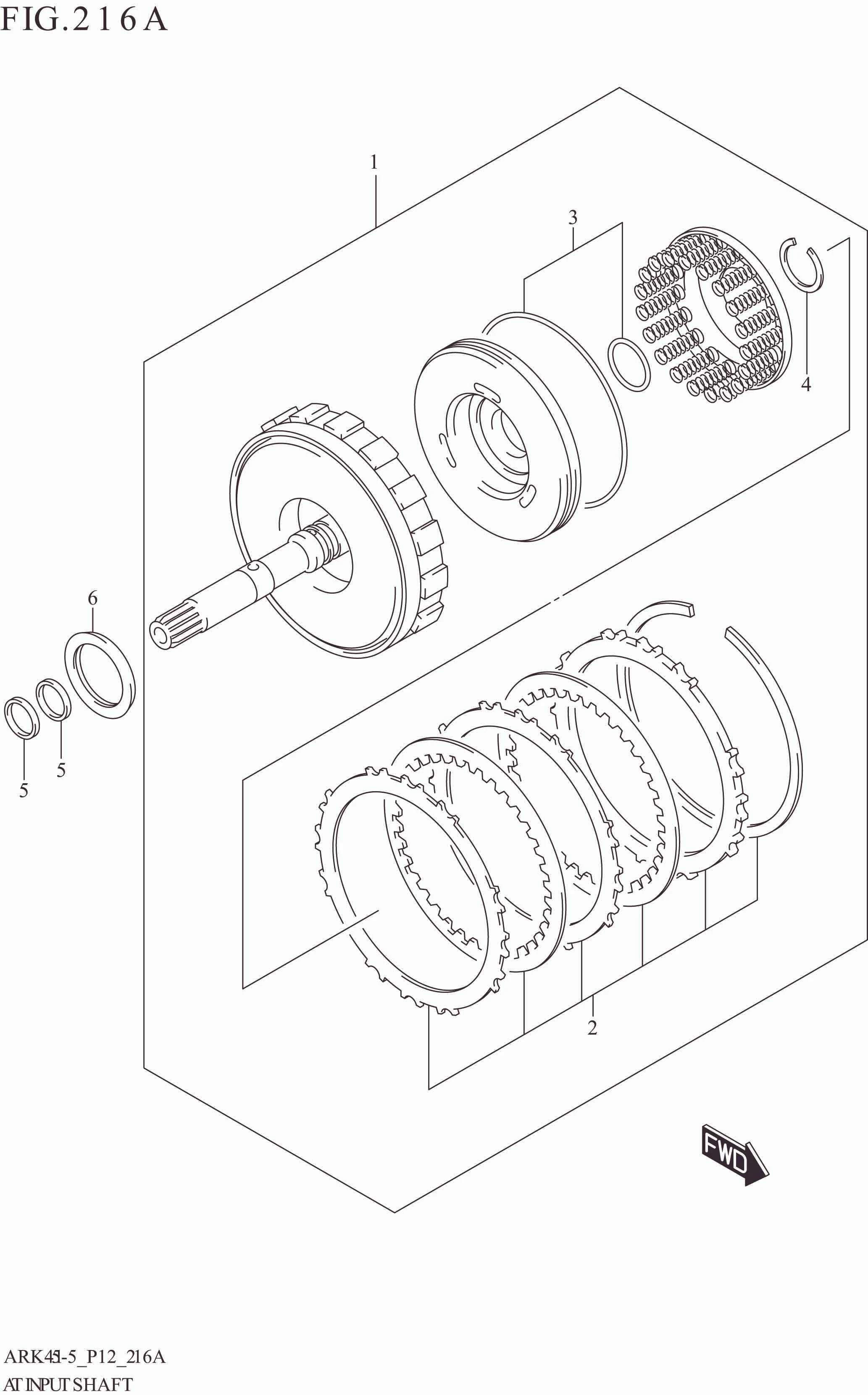 216A AT INPUT SHAFT (4AT)