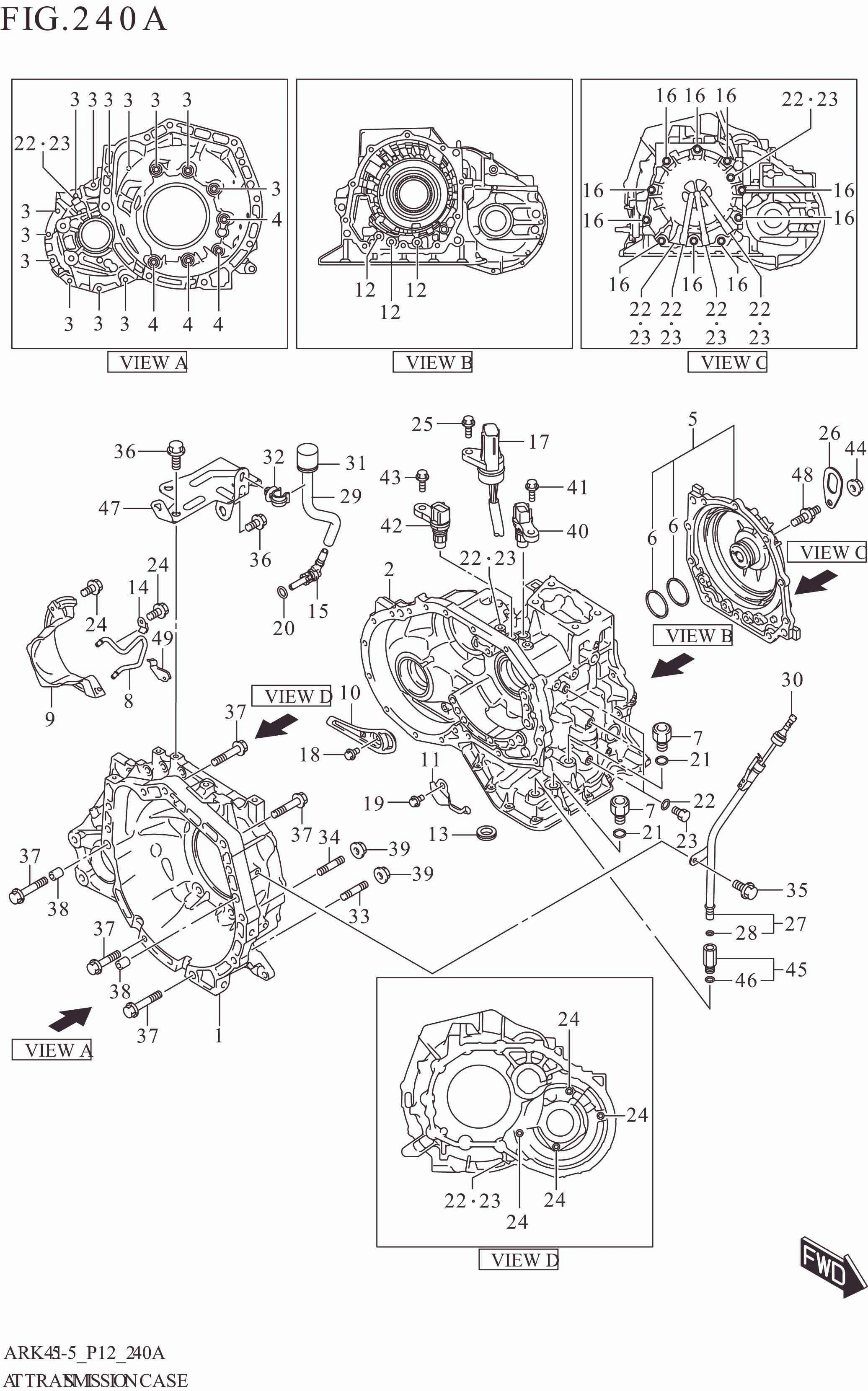 240A AT TRANSMISSION CASE (4AT)