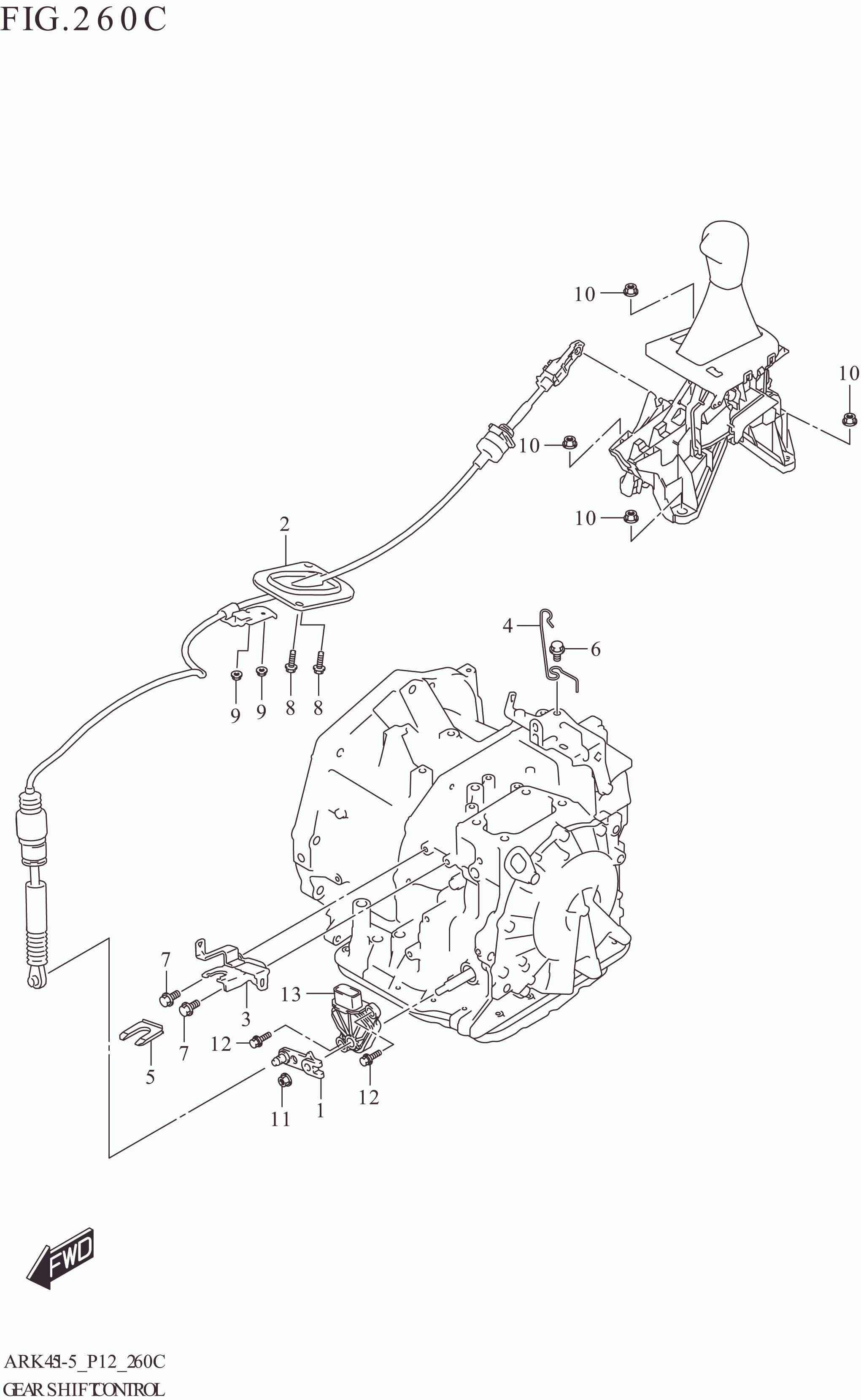 260C GEAR SHIFT CONTROL (4AT)