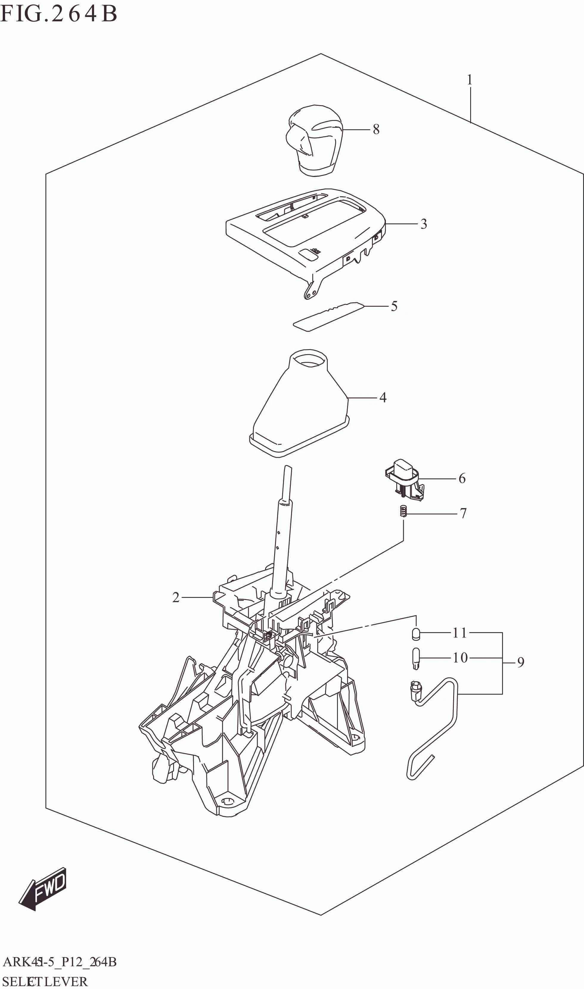 264B SELECT LEVER (4AT:(GX,SS))