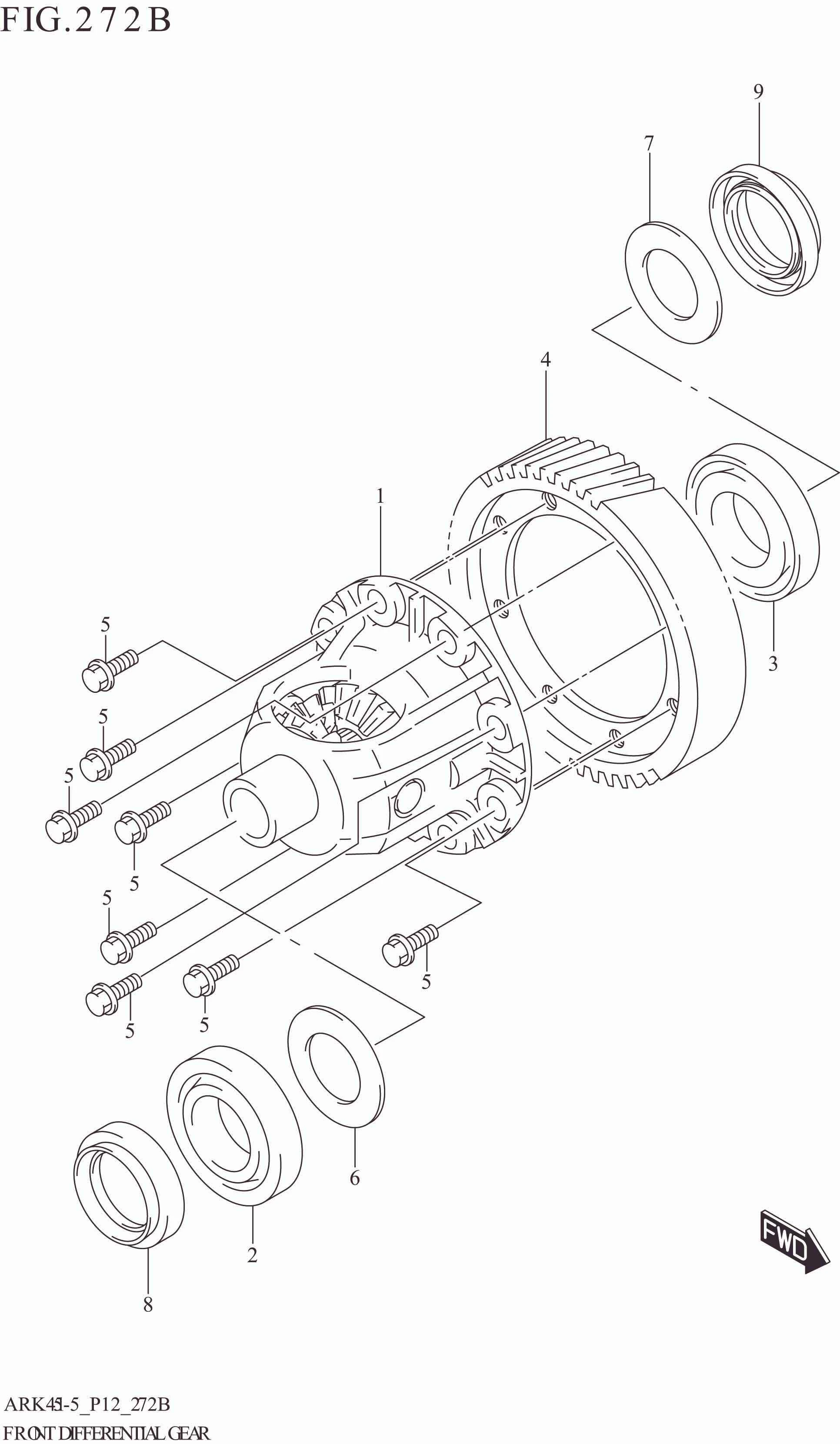 272B FRONT DIFFERENTIAL GEAR (4AT)