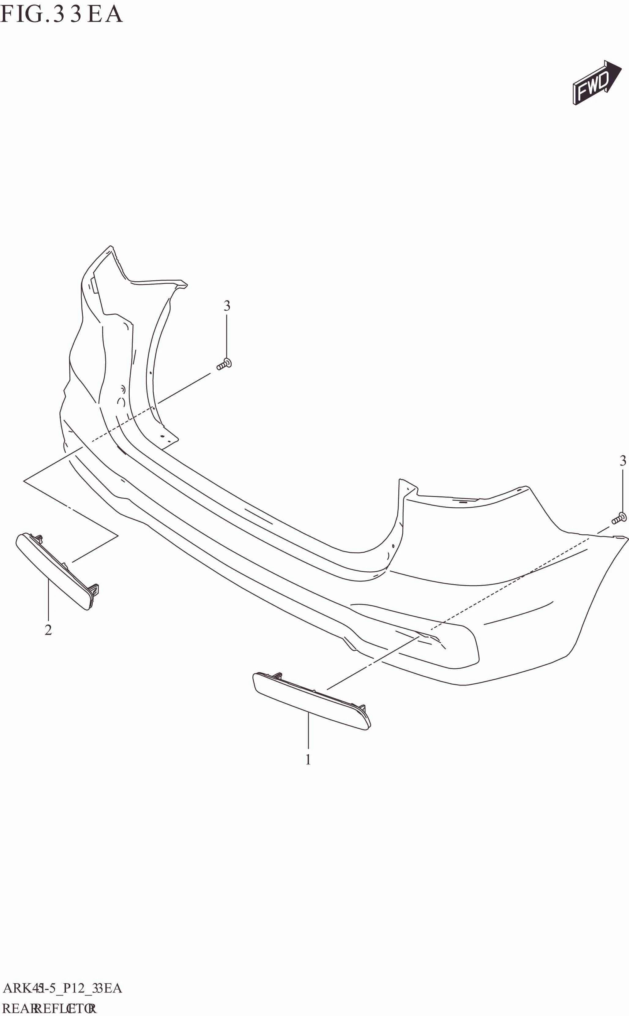 33EA REAR REFLECTOR