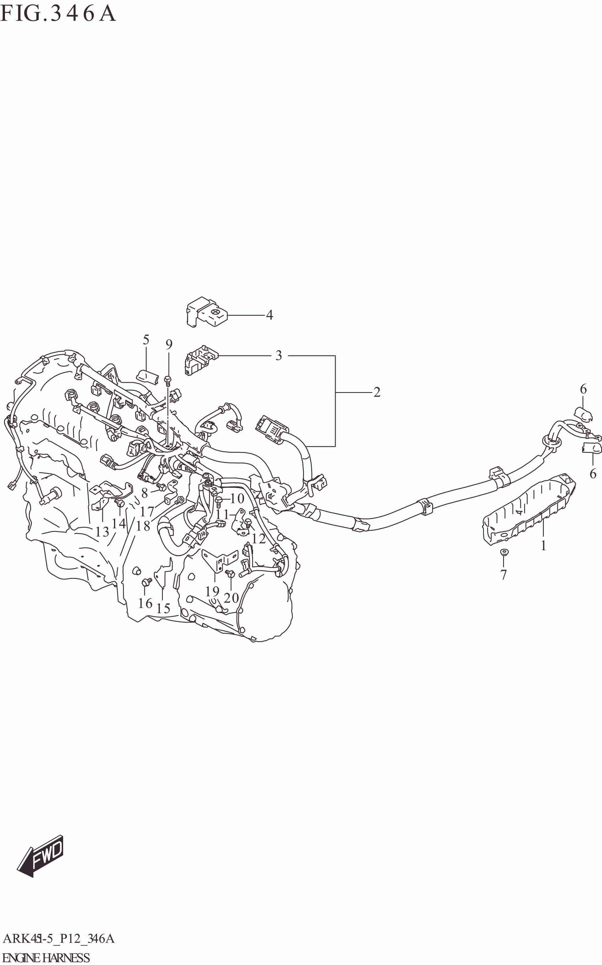 346A ENGINE HARNESS (5MT:W_EASS)