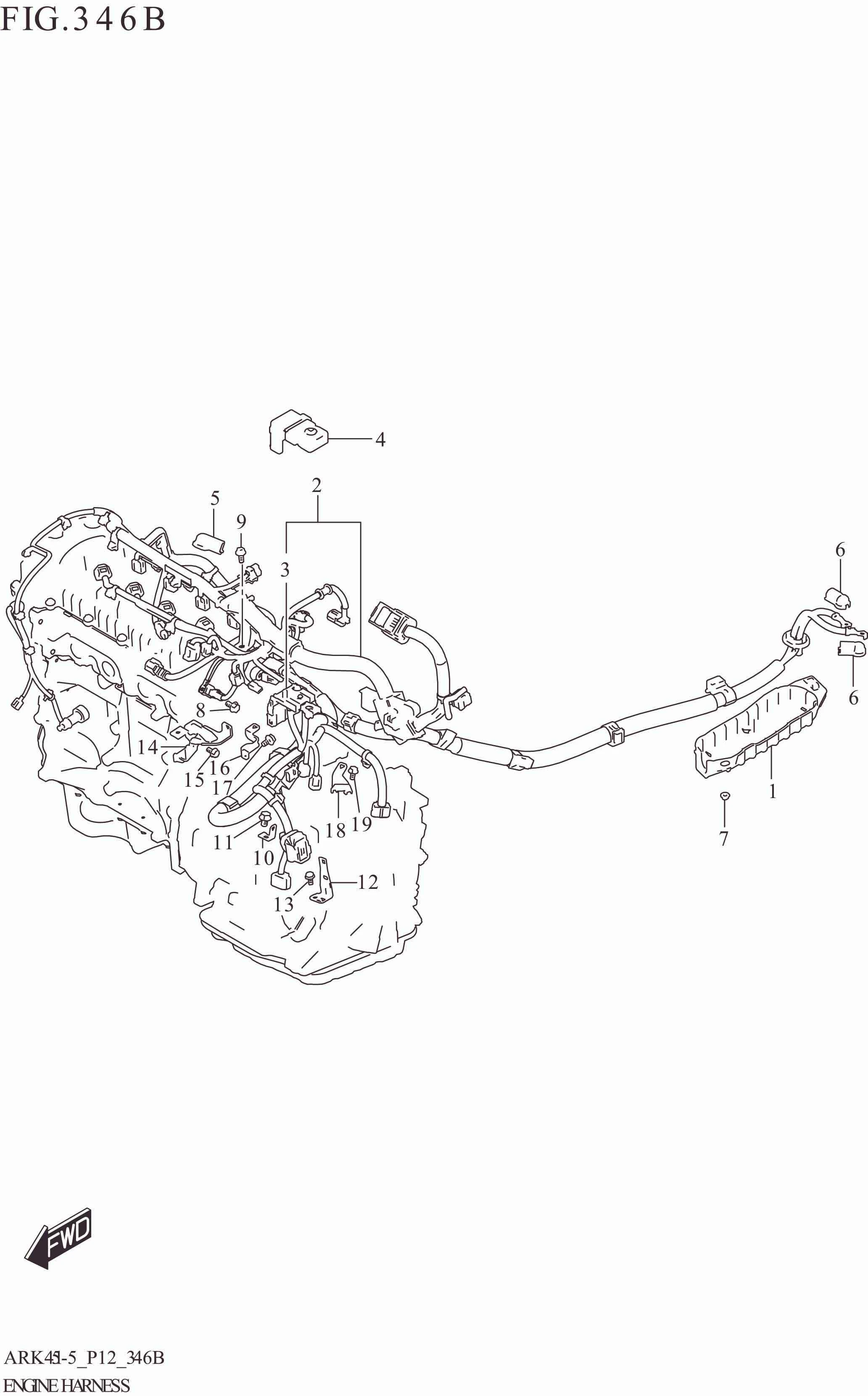 346B ENGINE HARNESS (4AT:W_EASS)