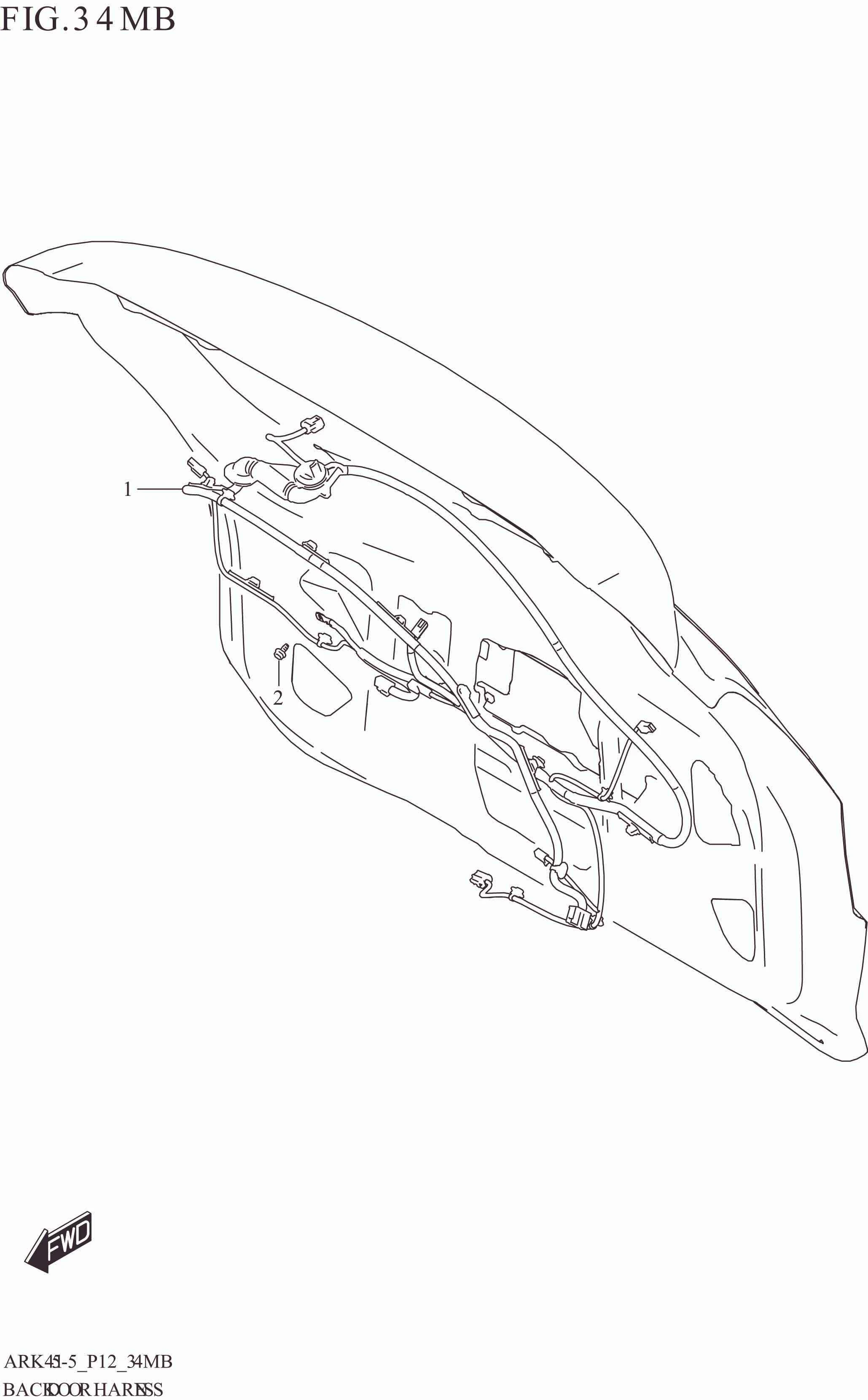 34MB BACK DOOR HARNESS (W_EASS)