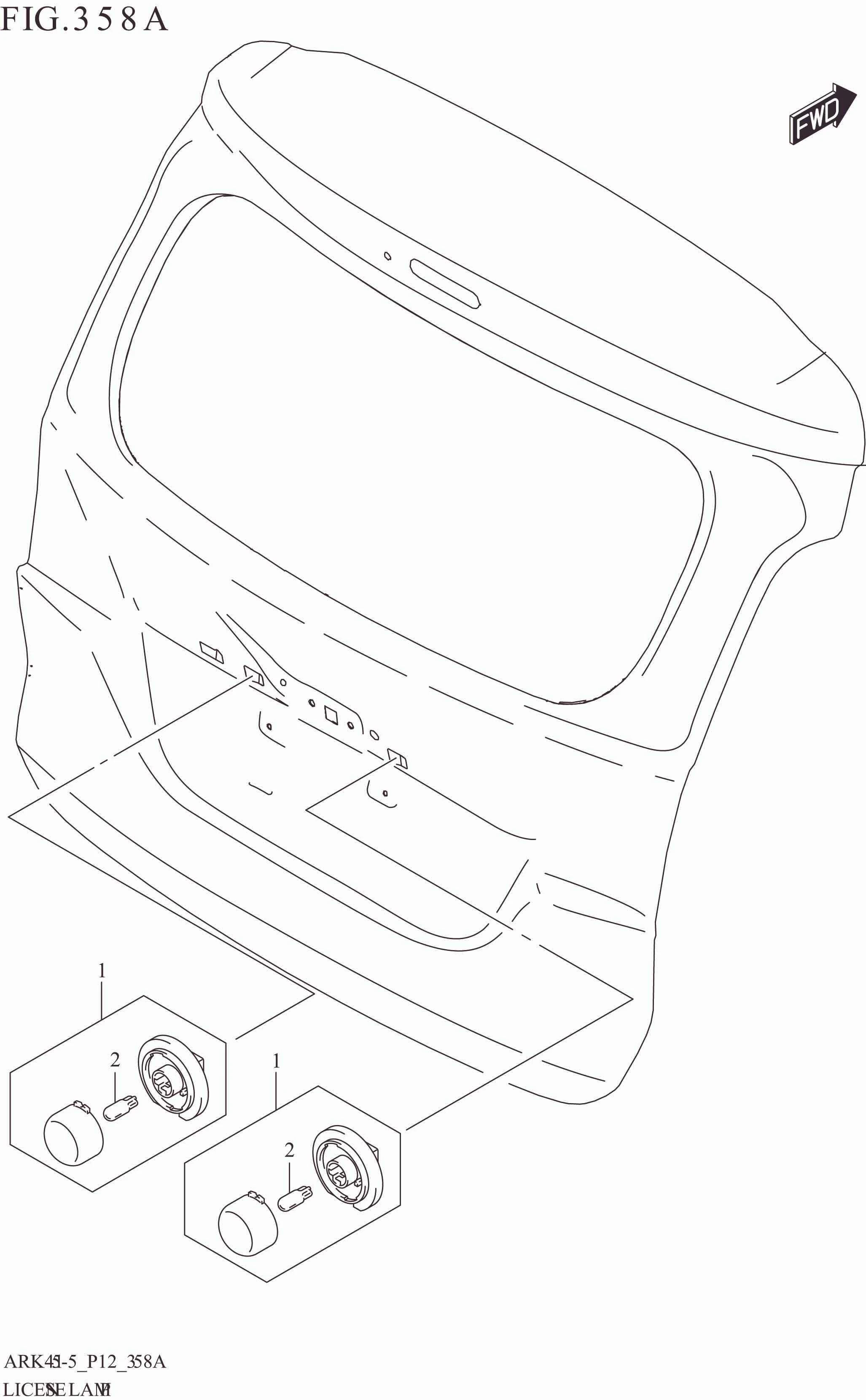 358A LICENSE LAMP