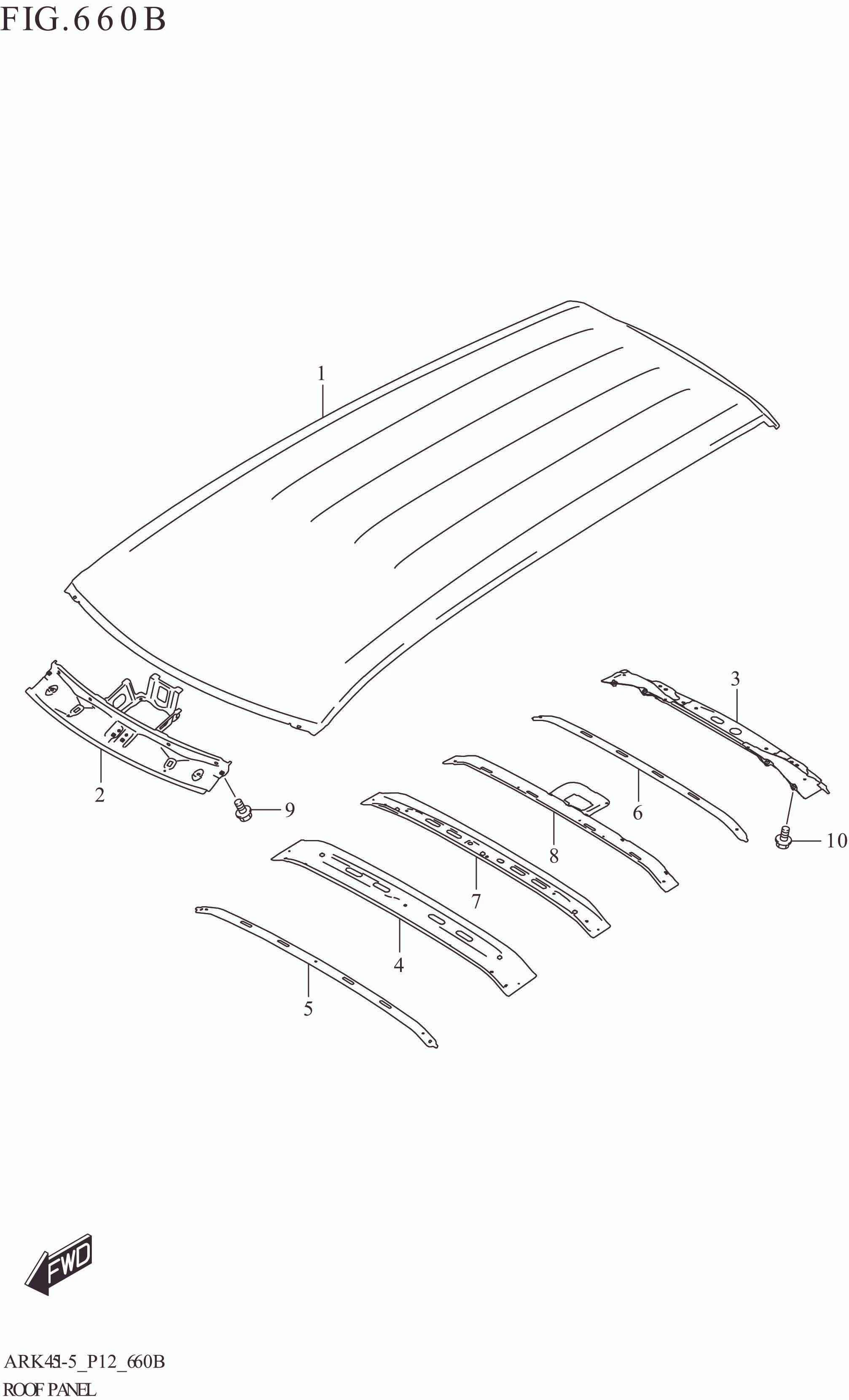 660B ROOF PANEL (GL,GX,SS)