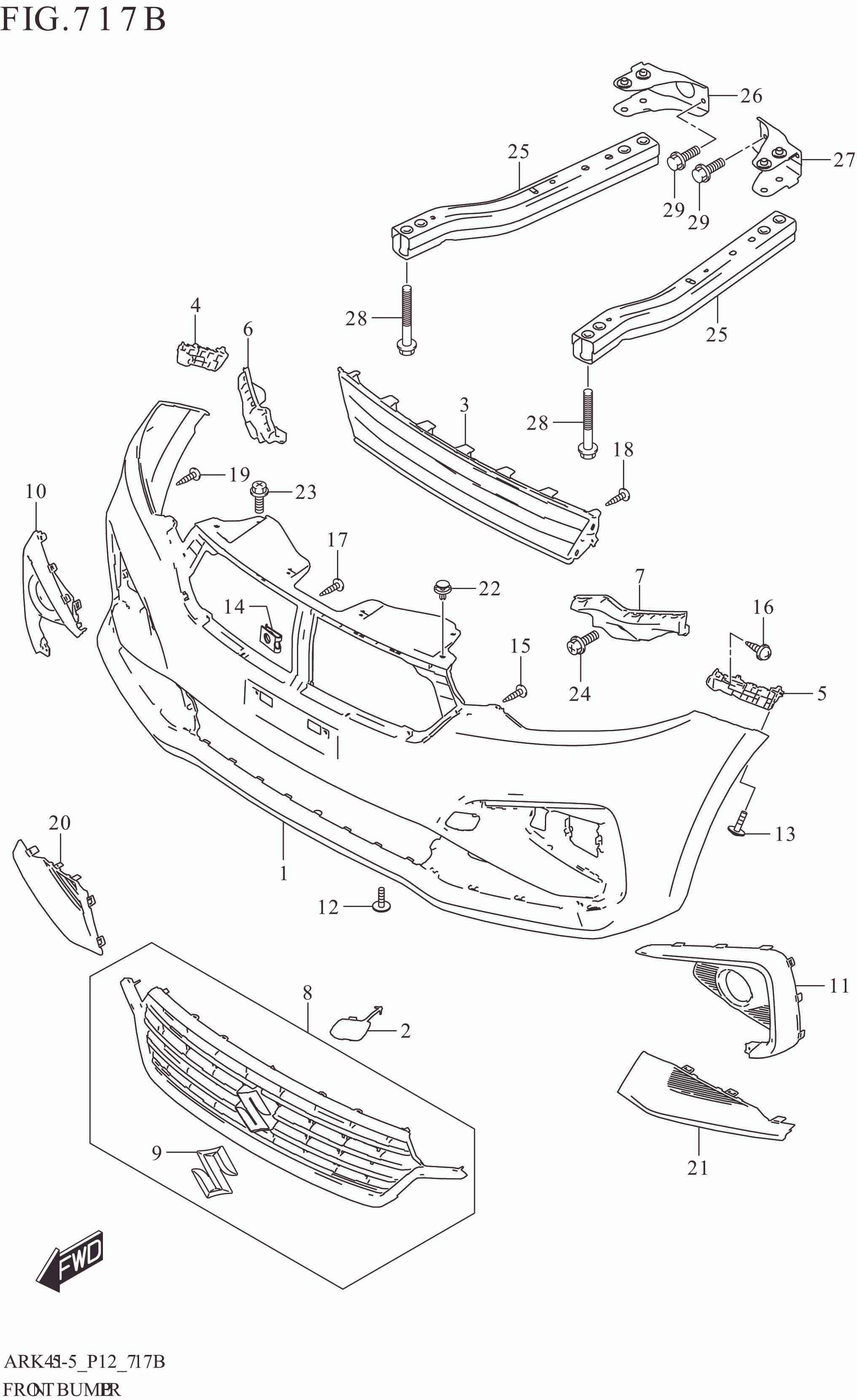 717B FRONT BUMPER (SS)