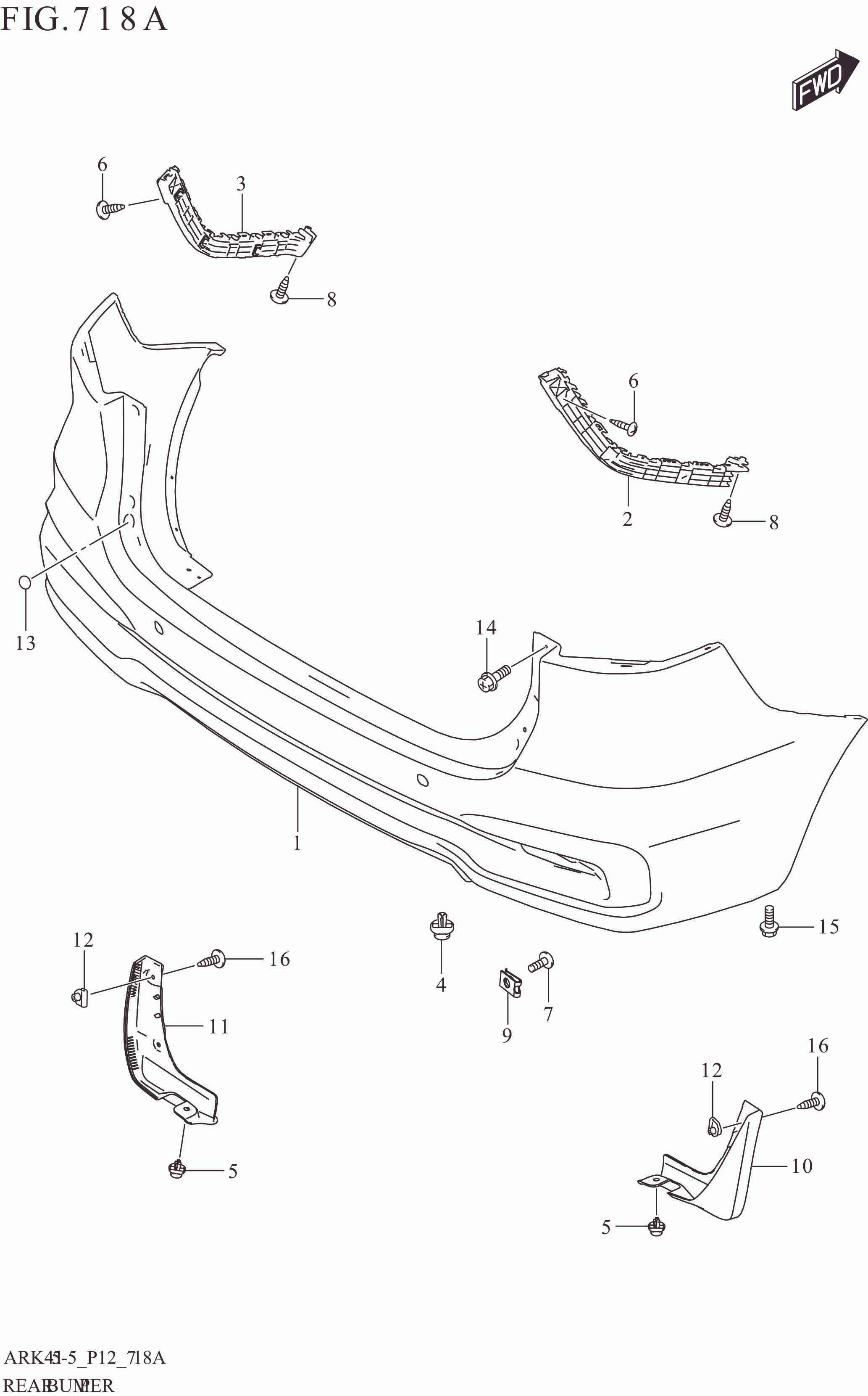 718A REAR BUMPER