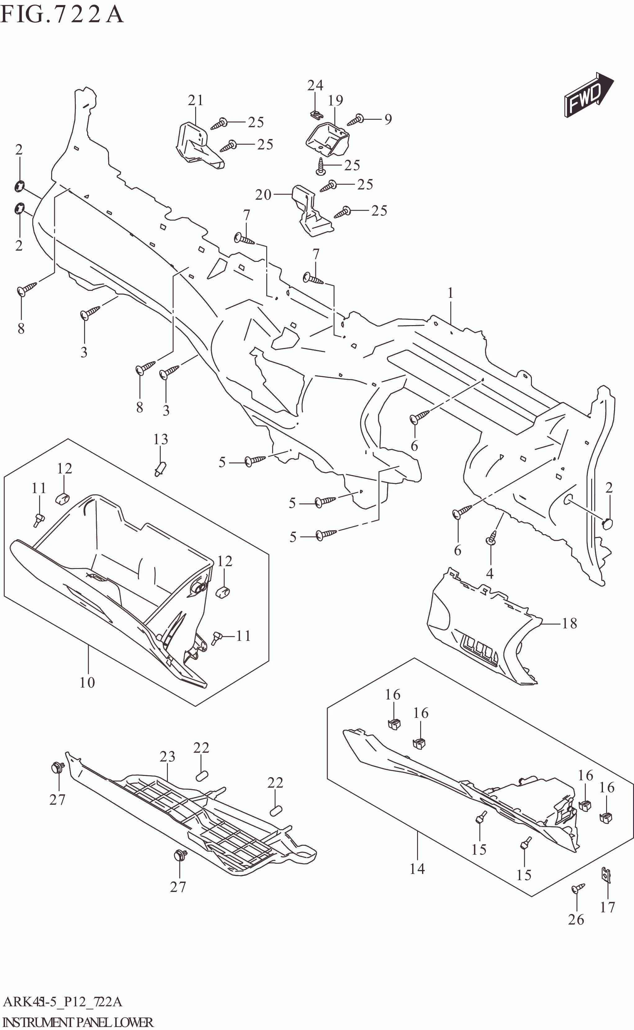 722A INSTRUMENT PANEL LOWER