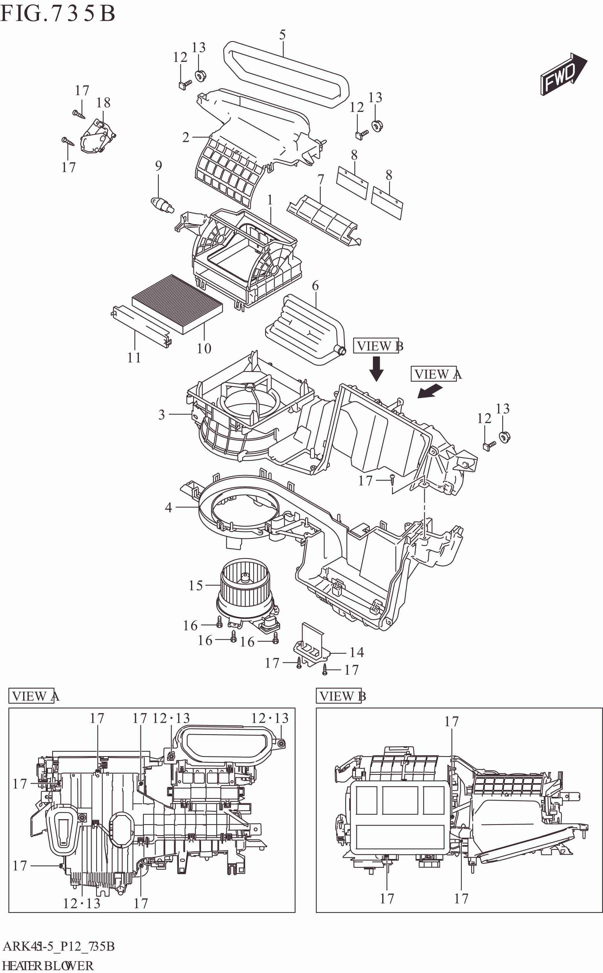 735B HEATER BLOWER (GL)