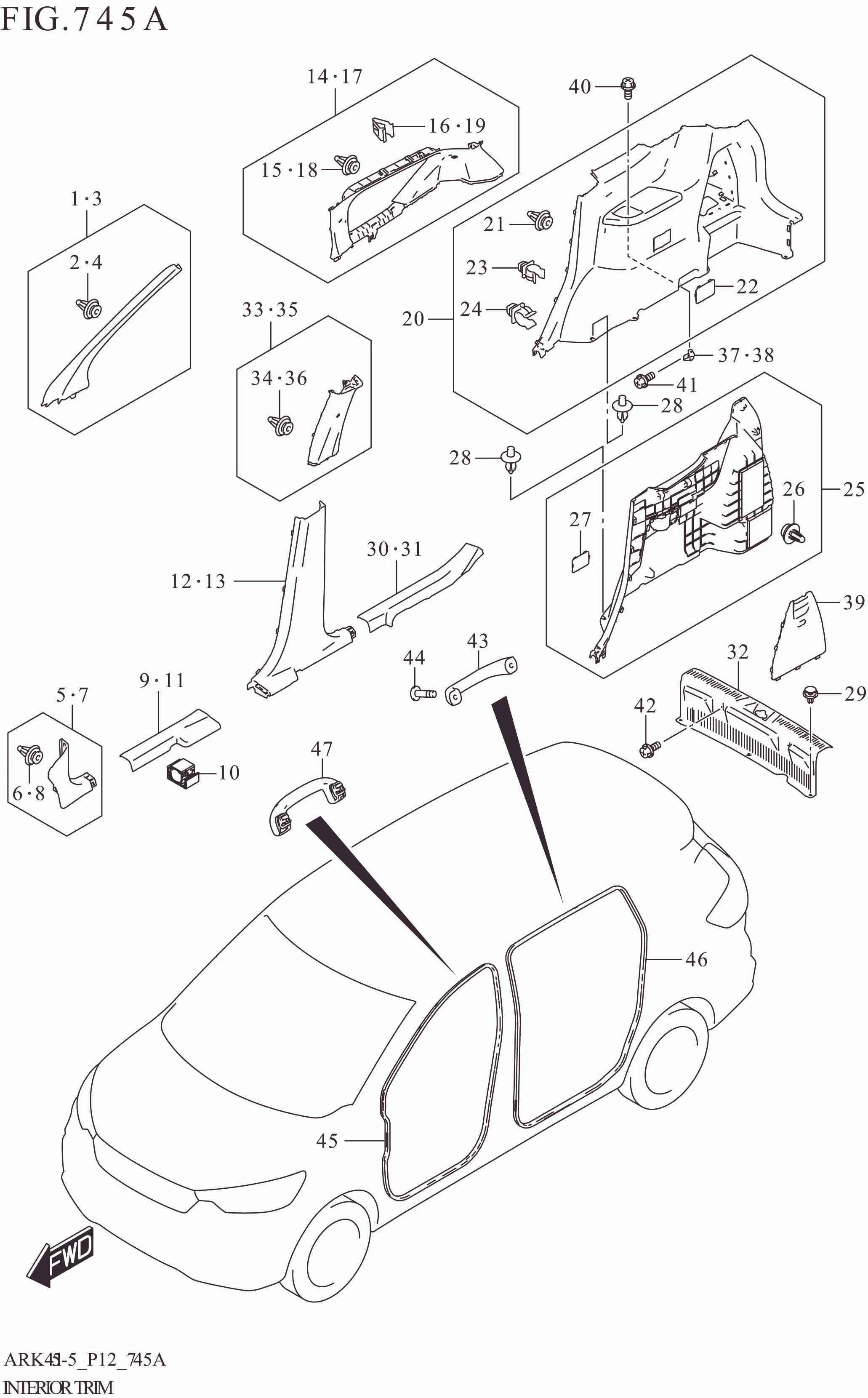 745A INTERIOR TRIM