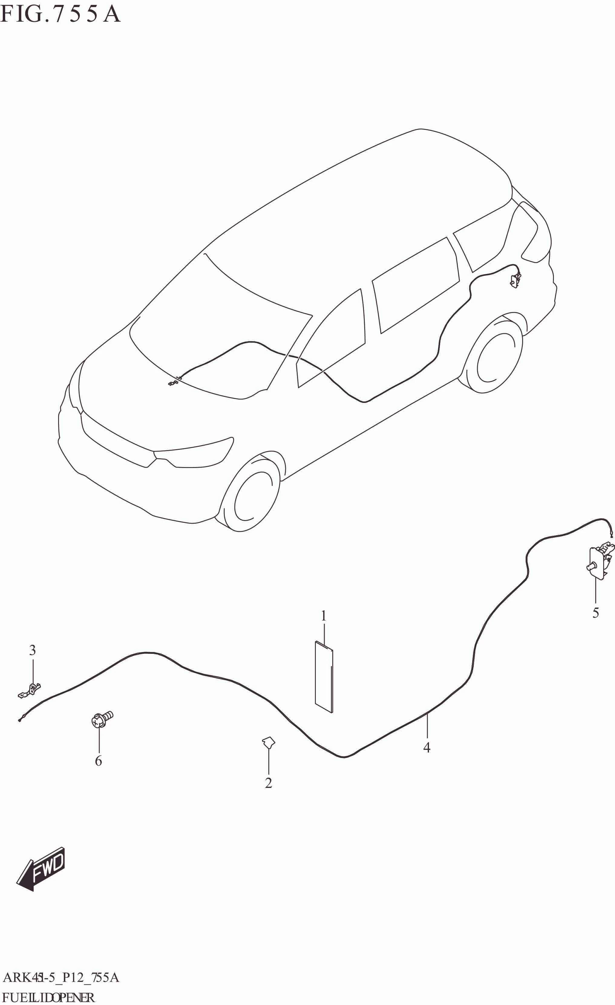 755A FUEL LID OPENER