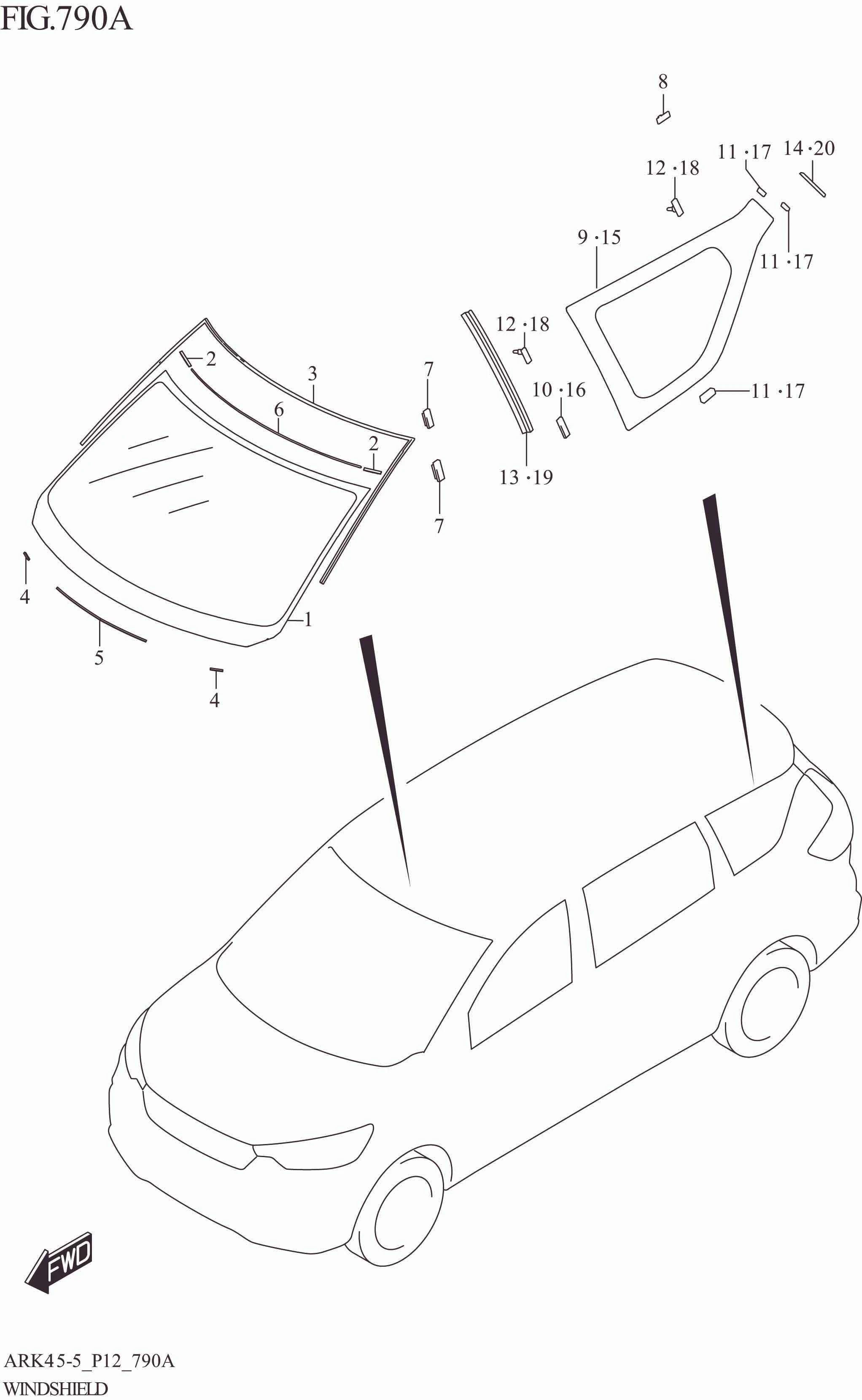 790A WINDSHIELD