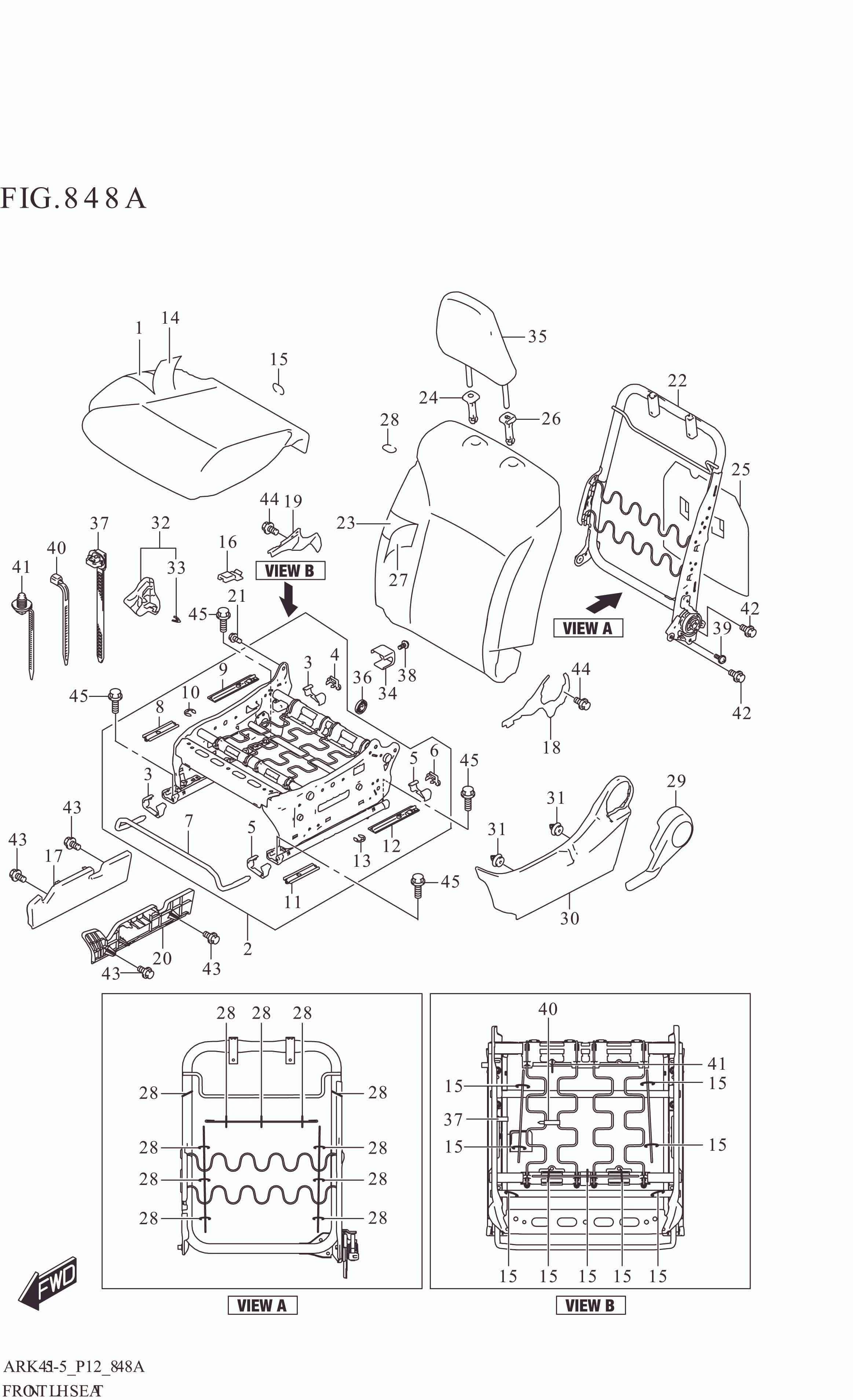 848A FRONT LH SEAT (GA)