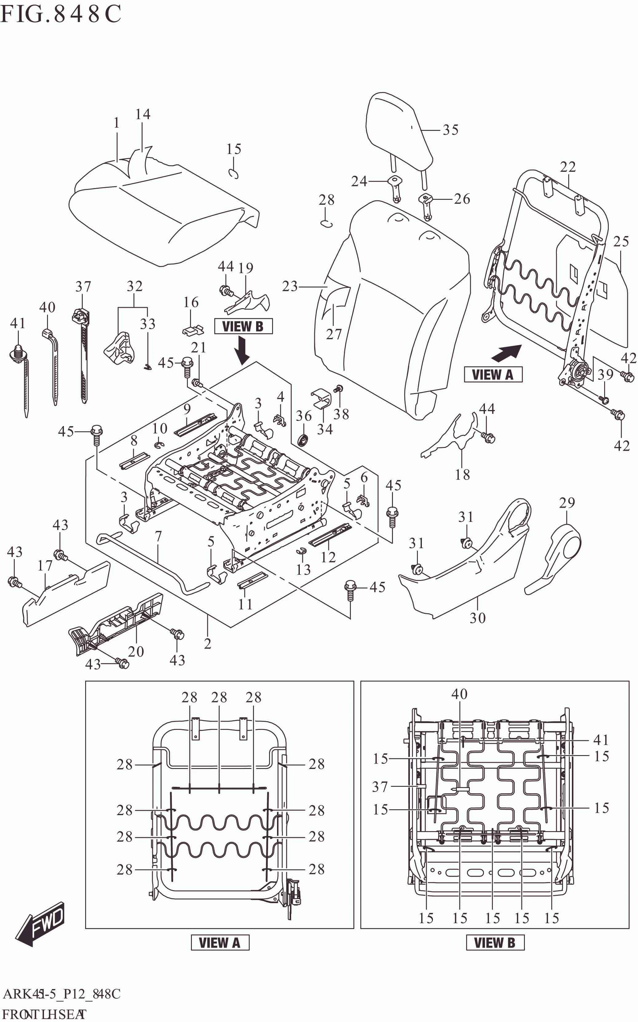 848C FRONT LH SEAT (SS)