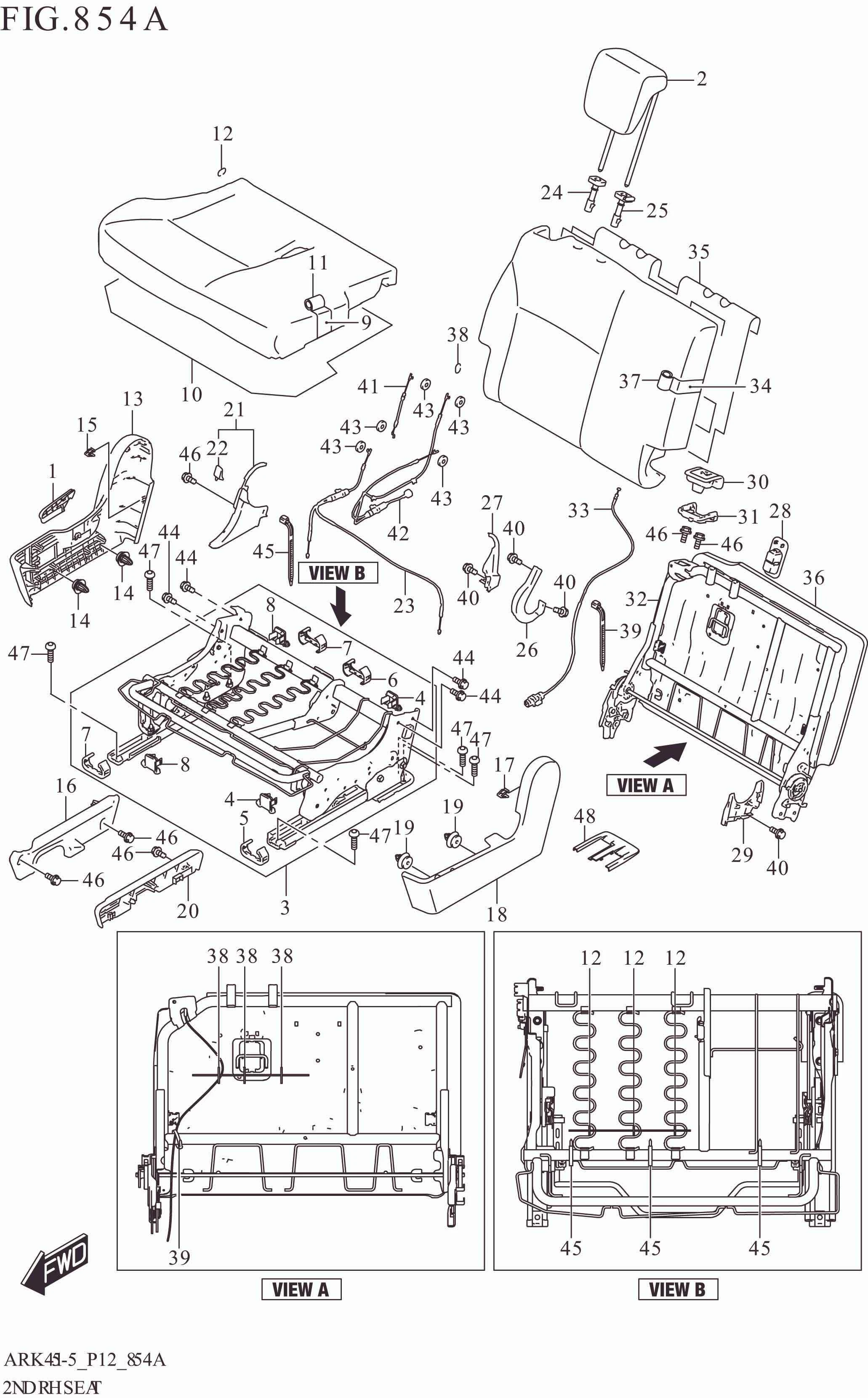 854A 2ND RH SEAT (GA)