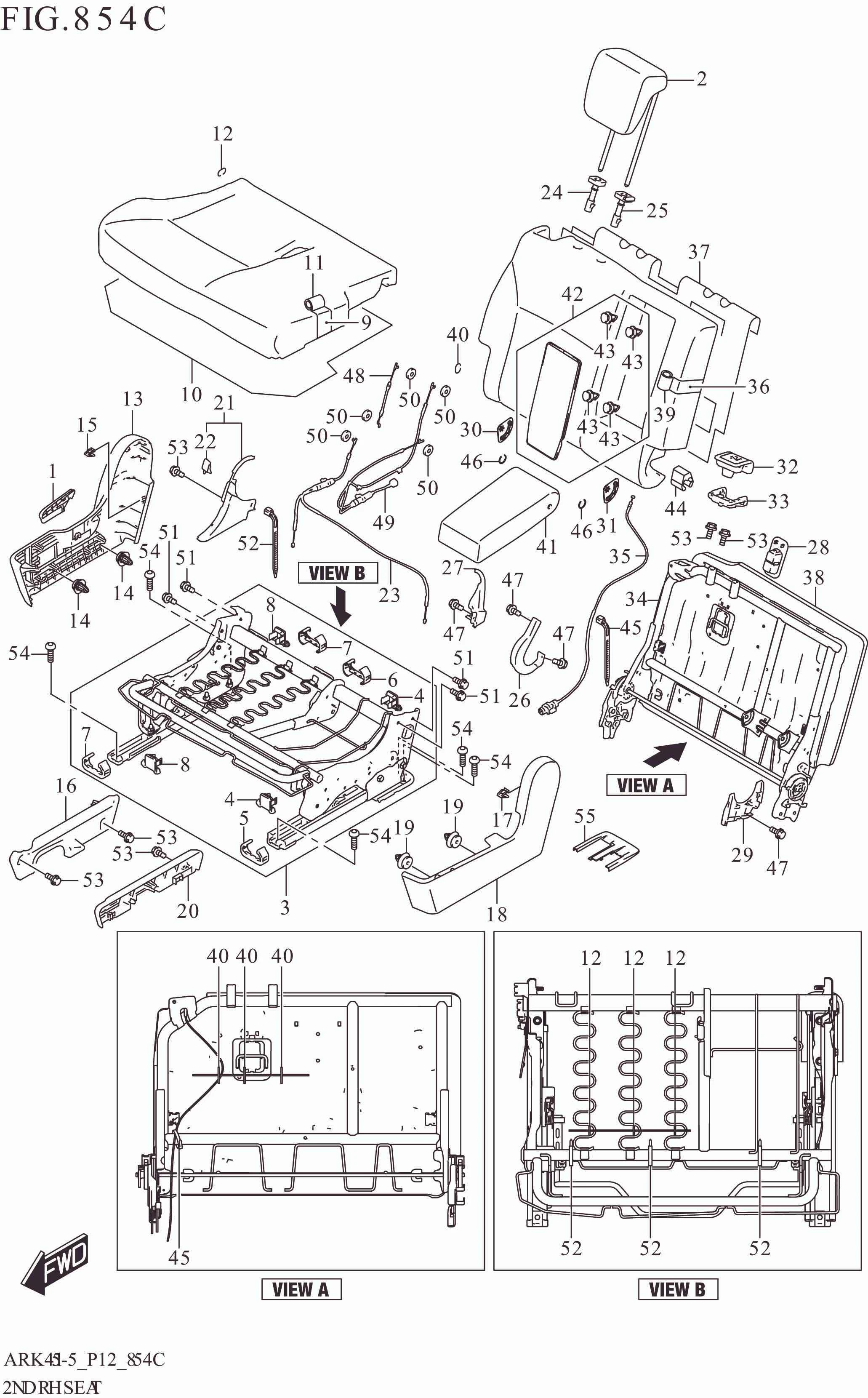 854C 2ND RH SEAT (SS)