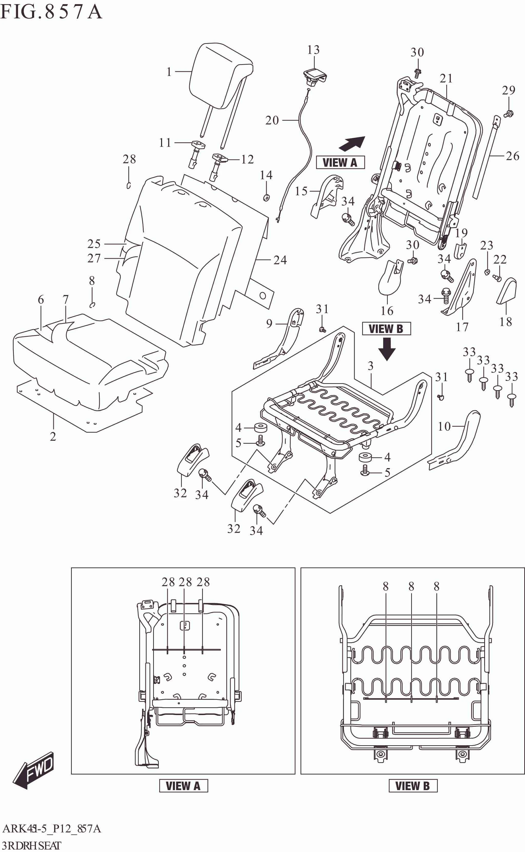 857A 3RD RH SEAT